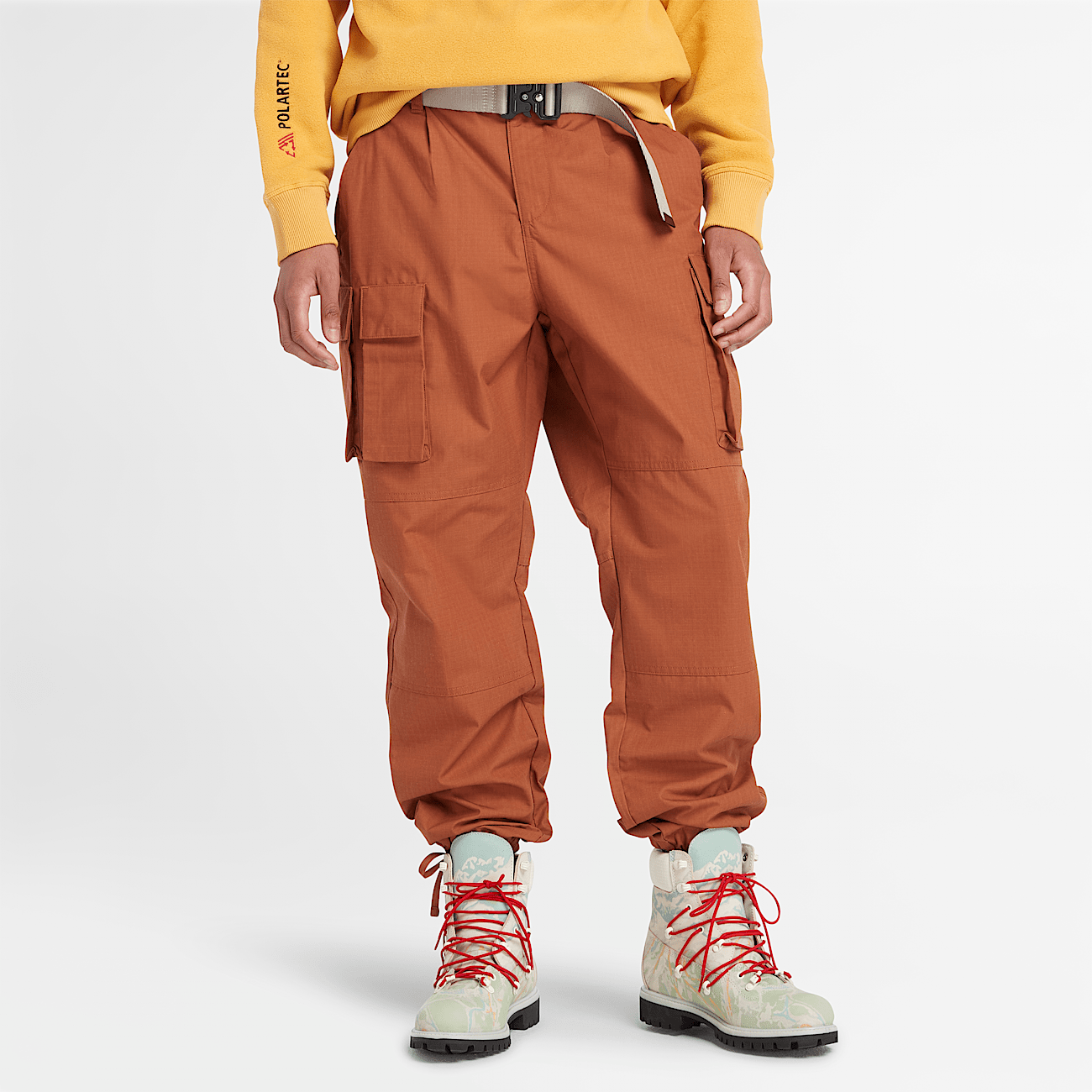 Pantalon cargo deperlant pour homme en rouille