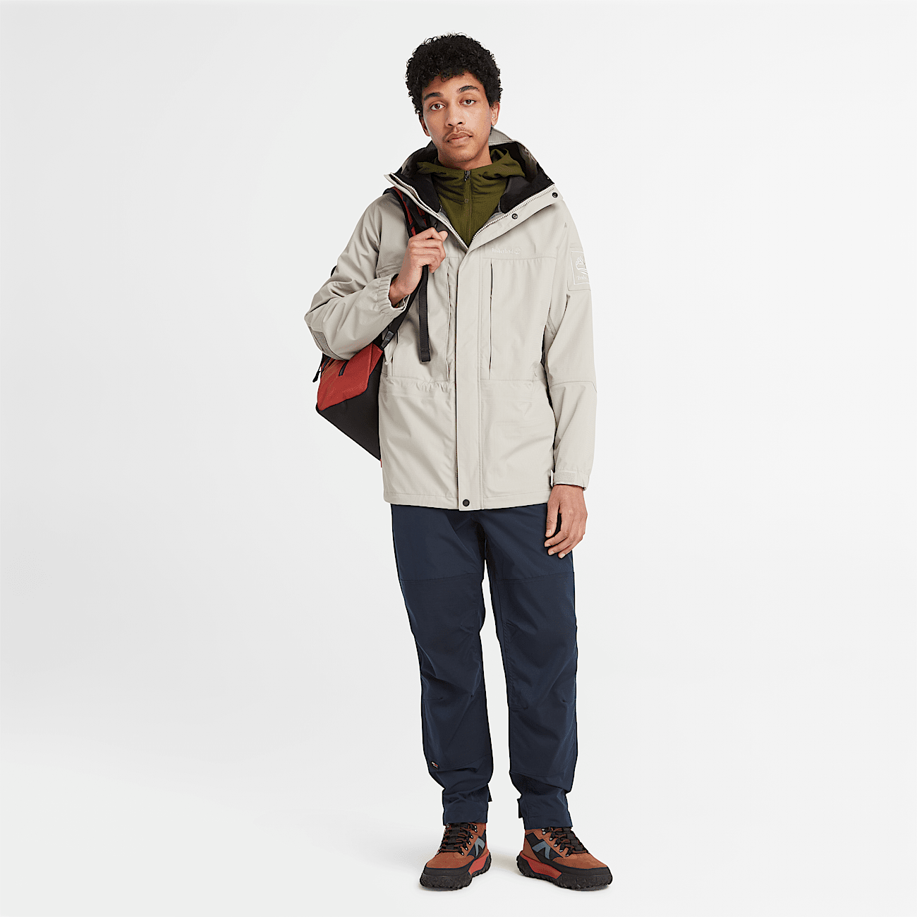 Sudadera con capucha de forro polar Polartec para hombre en verde