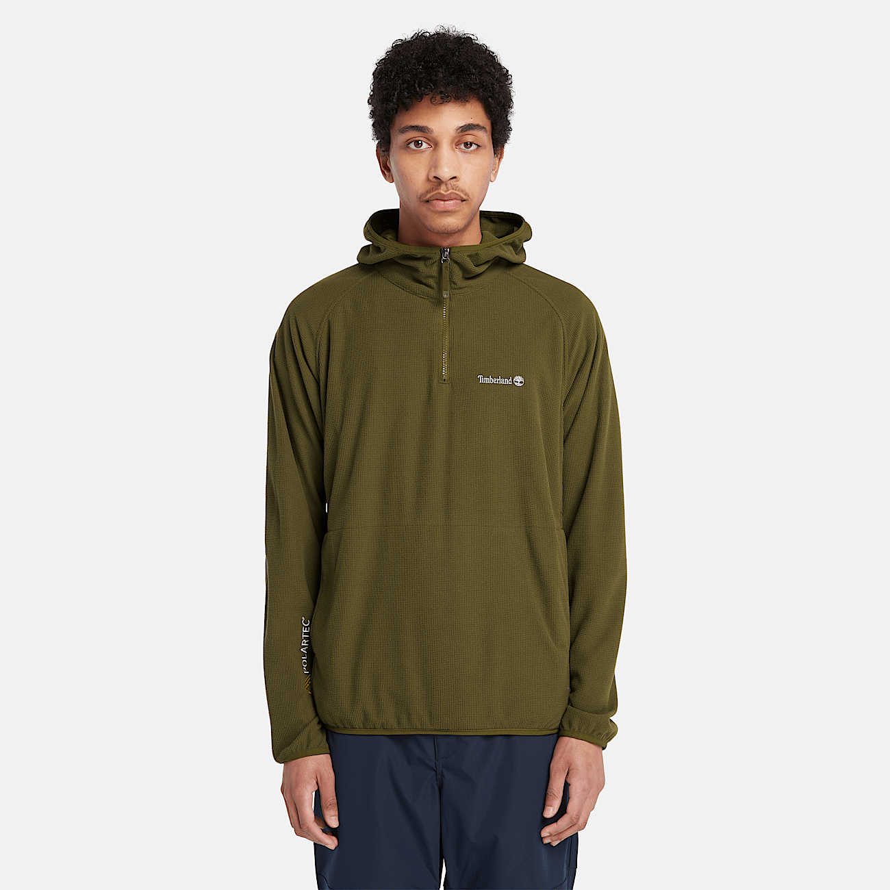 Polartec Fleece Hoodie for Men in Green