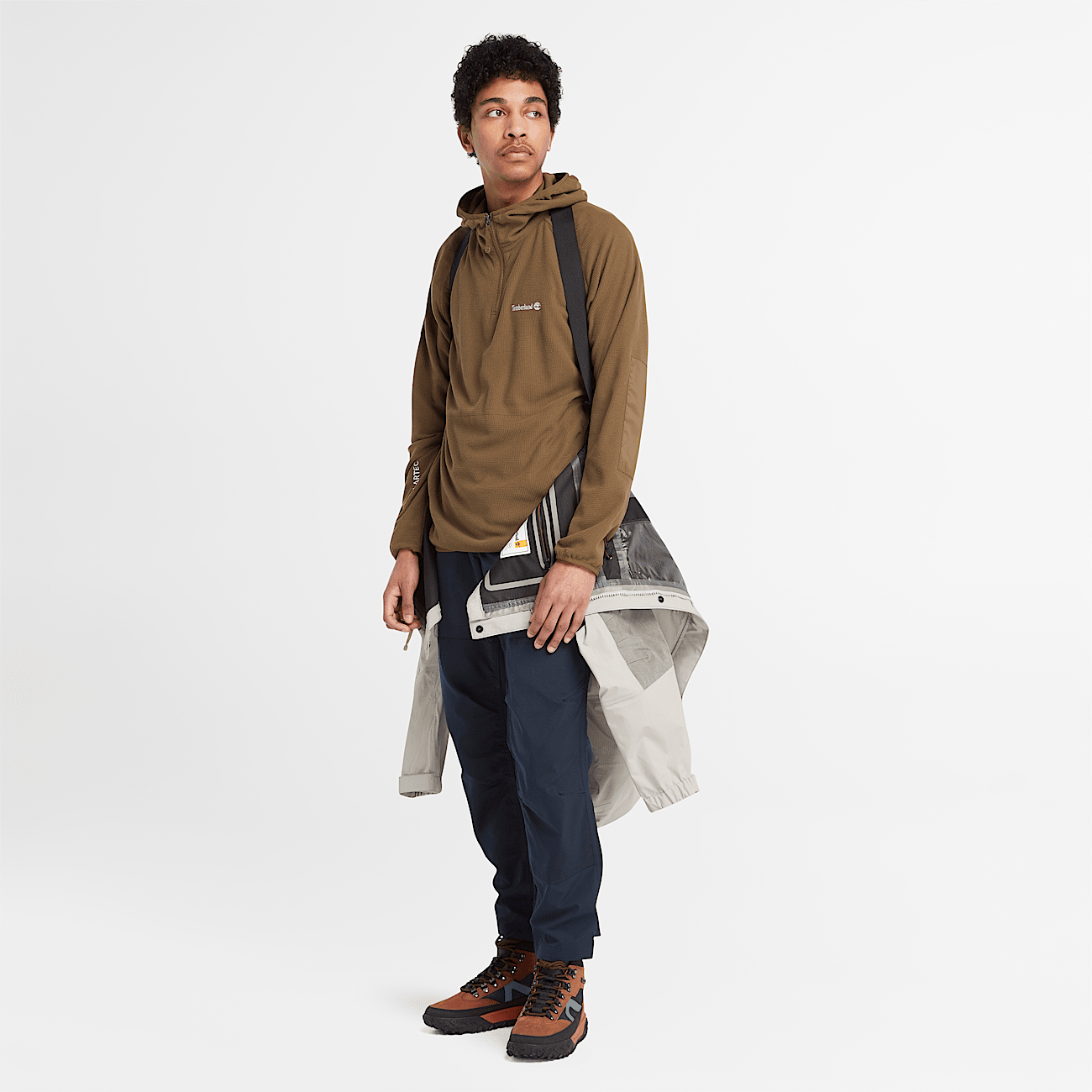 Parka impermeable Outdoor para hombre en beis