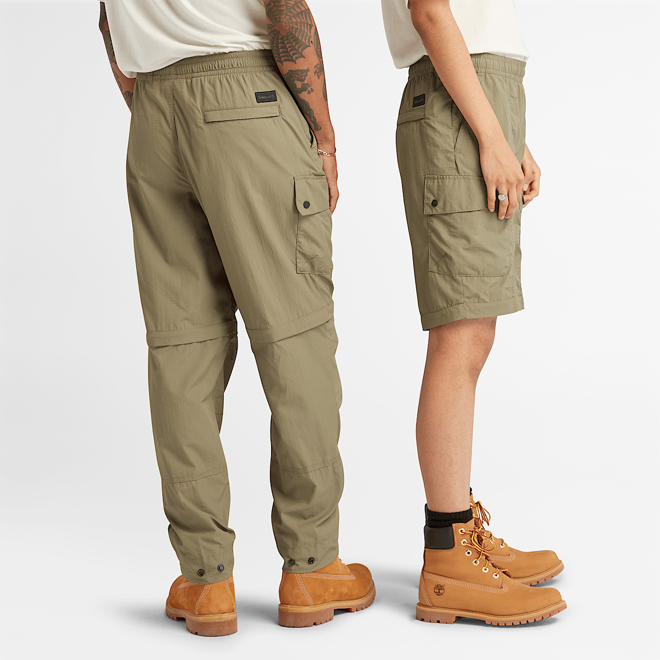 All Gender Water Repellent 2 In 1 Outdoor Trousers in Green