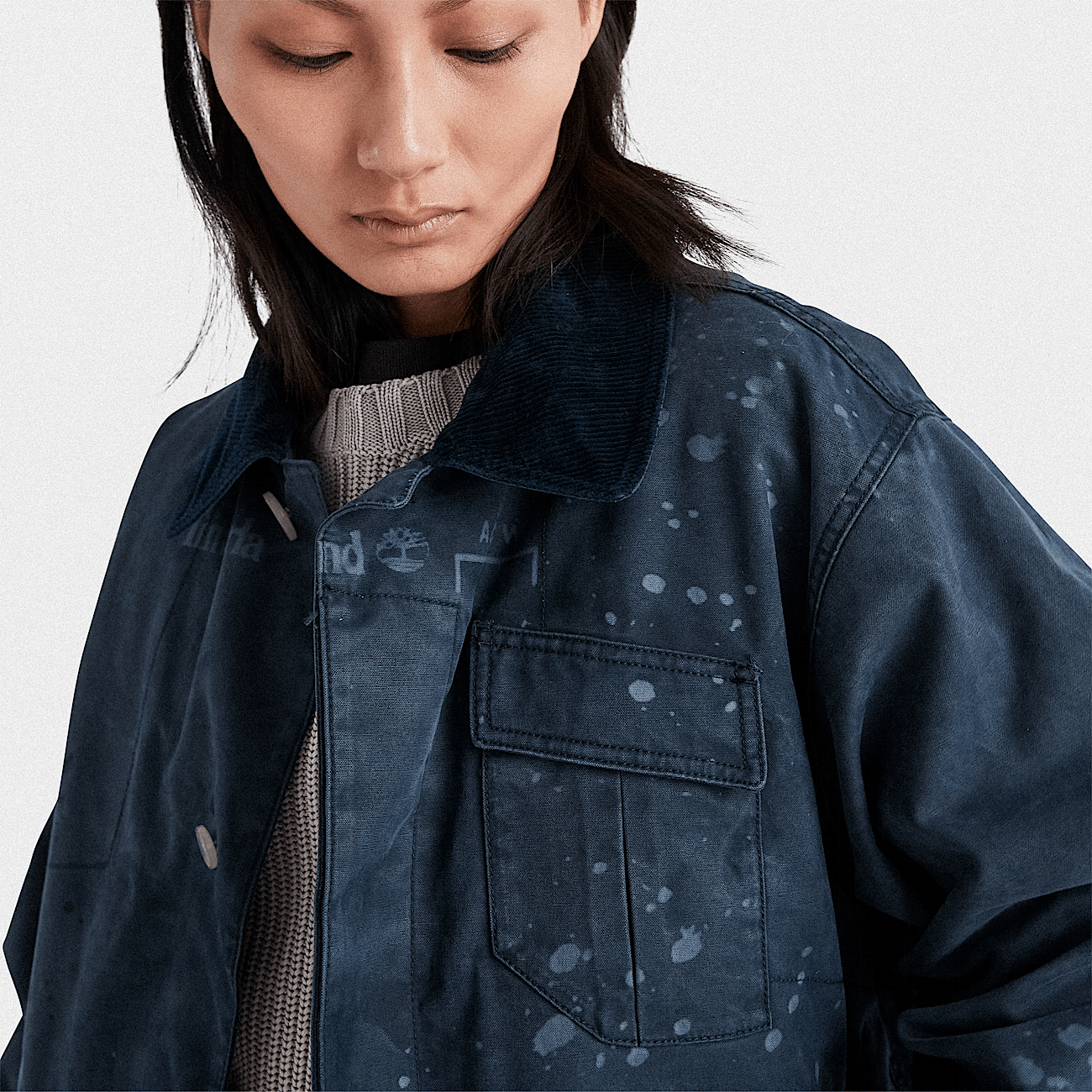 Veste unisexe Timberland x A COLD WALL Chore en bleu marine