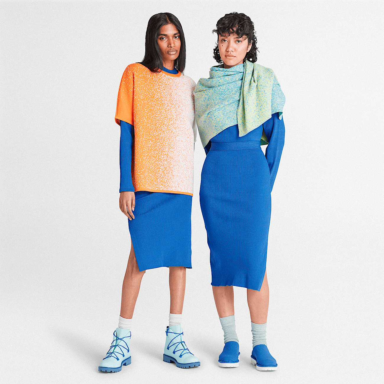 Jupe en tricot Future73 Timberland x Suzanne Oude Hengel pour femme en bleu