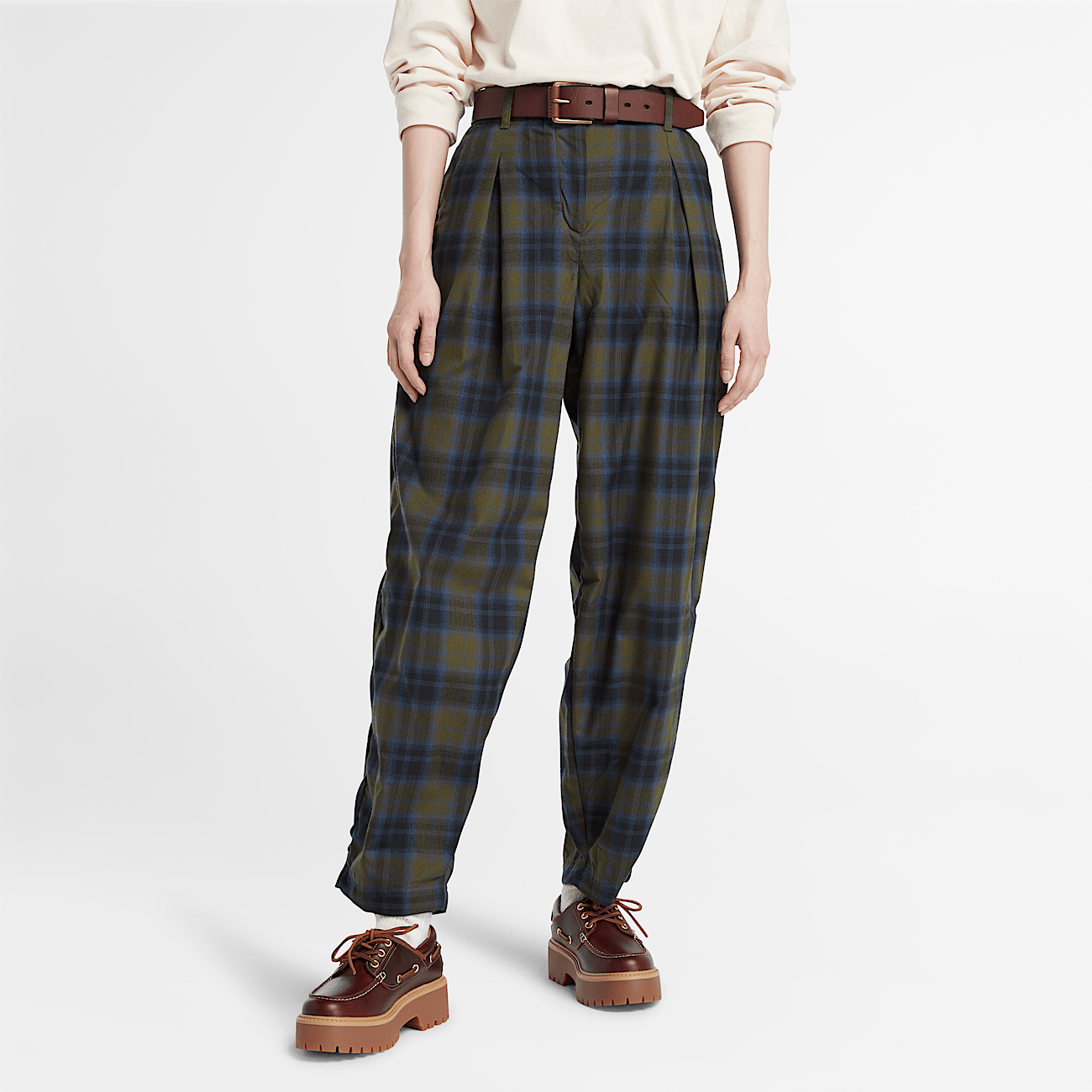Plaid pants women store