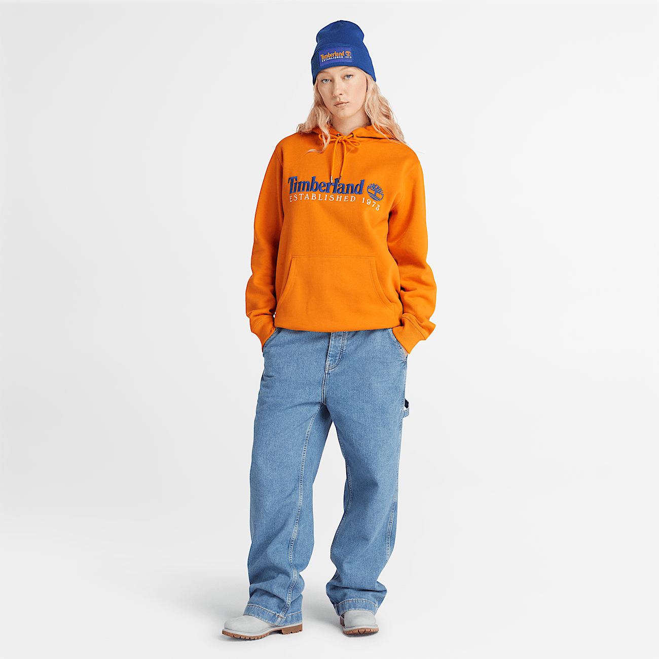 Orange timberland hoodie clearance