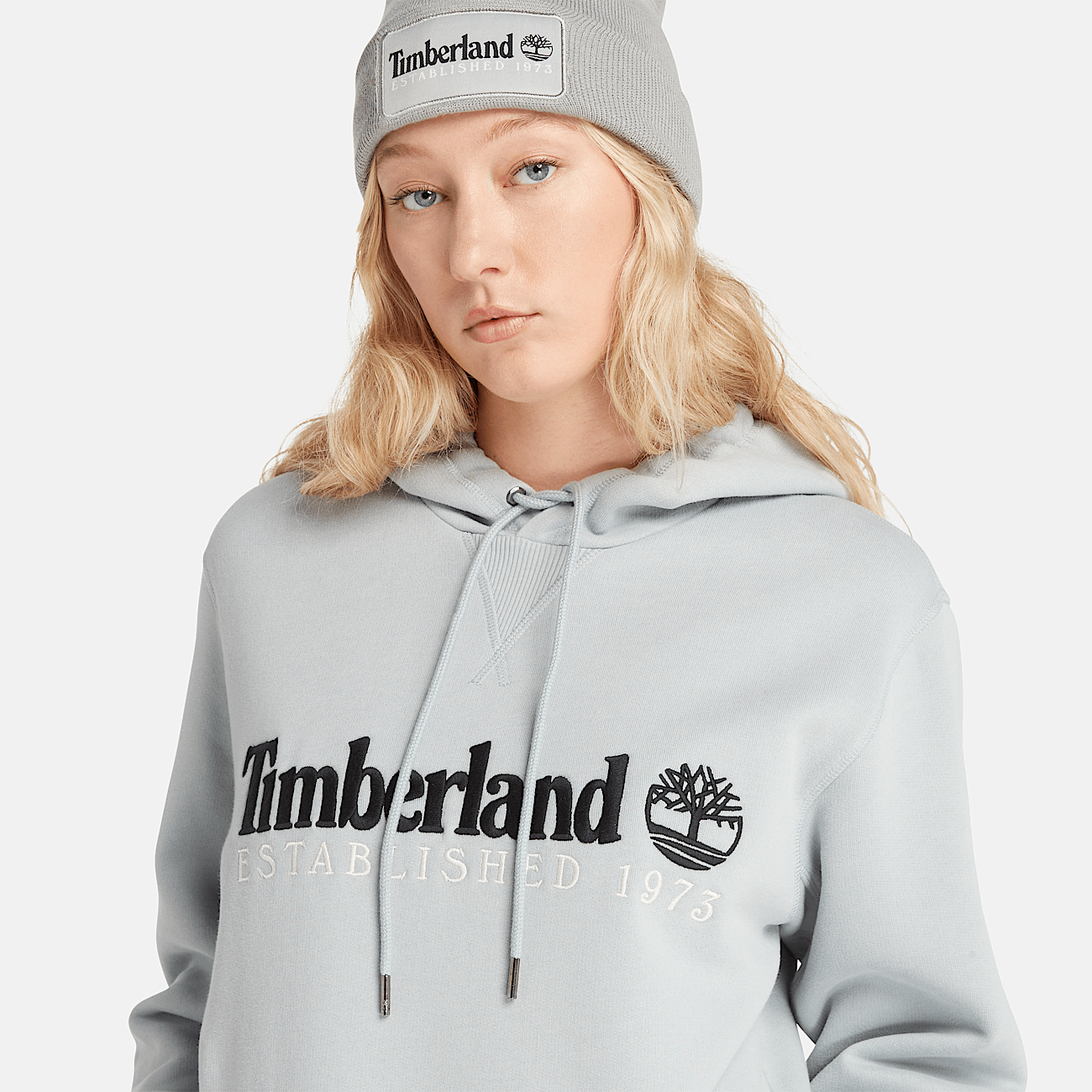 Timberland 50th Anniversary Hoodie Sweatshirt in Light Grey