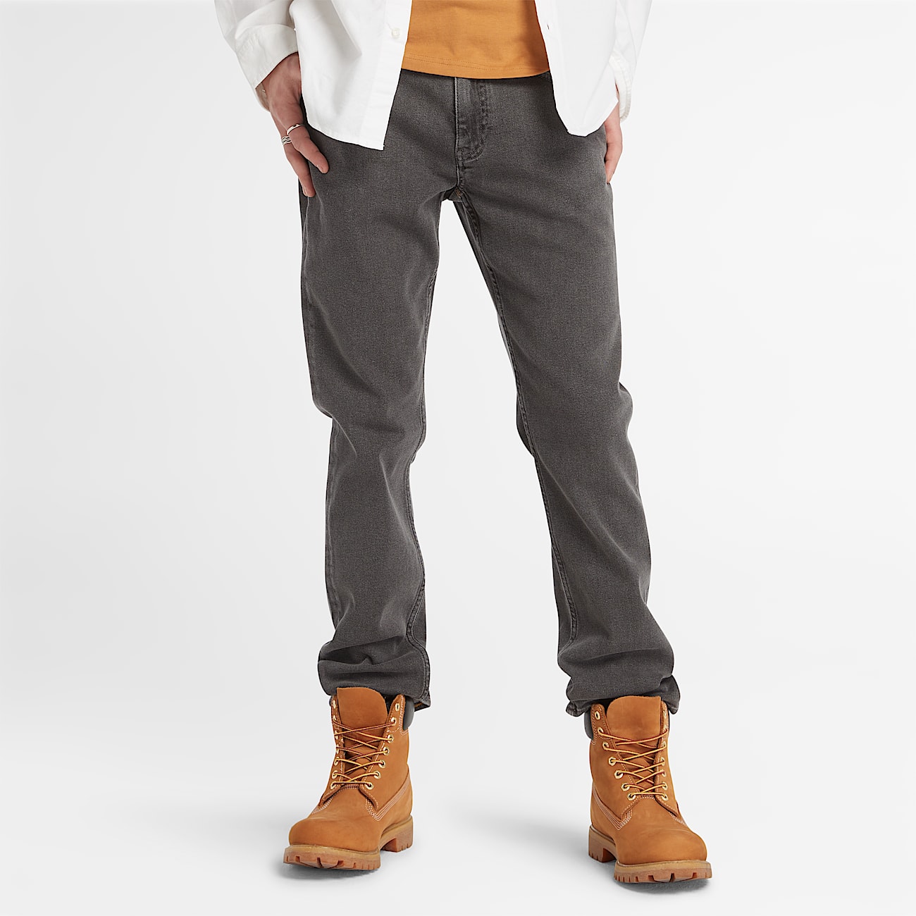 Black timberlands and jeans on sale