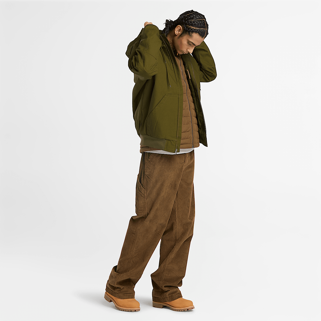 Green canvas bomber jacket discount