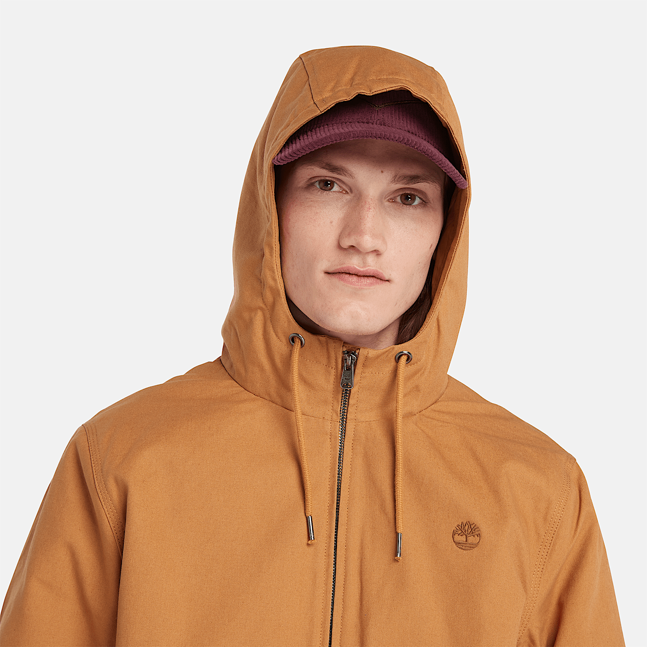 Orange canvas jacket top