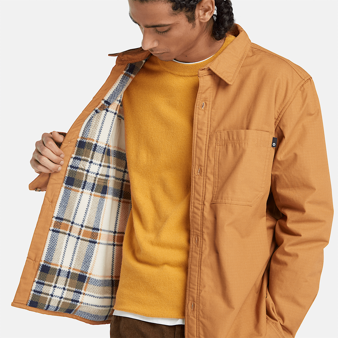 Surchemise Windham doublee de polaire pour homme en jaune fonce