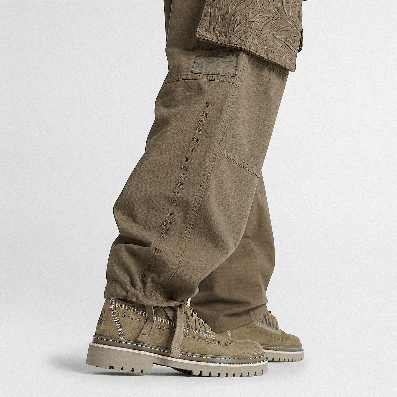 All Gender Timberland x CLOT Future73 Cargo Trousers in Dark Green