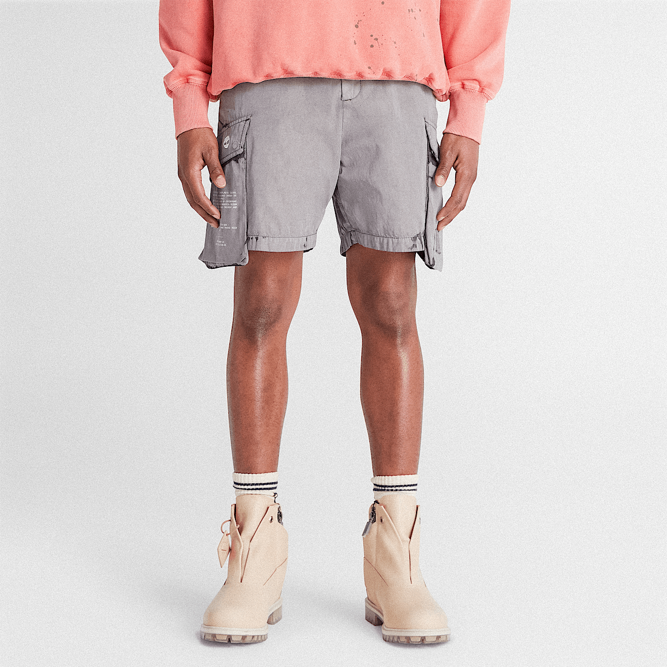 All Gender Timberland x A COLD WALL Future73 Cargo Shorts in Dark Grey