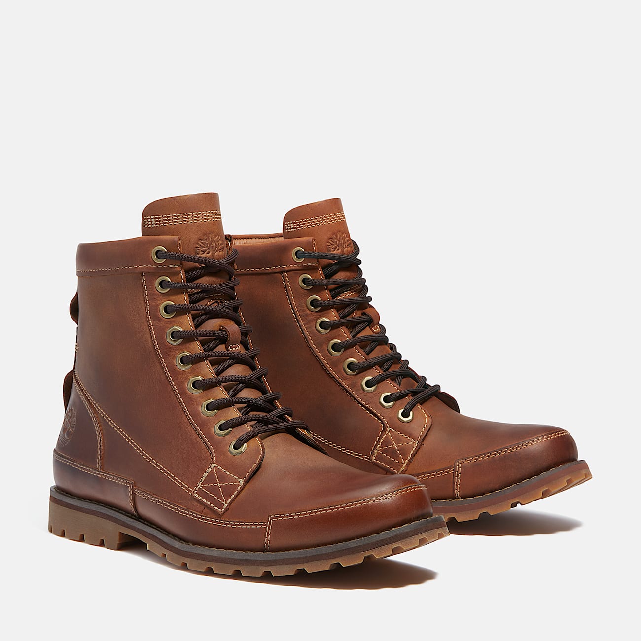 Brown leather boots timberland 2025