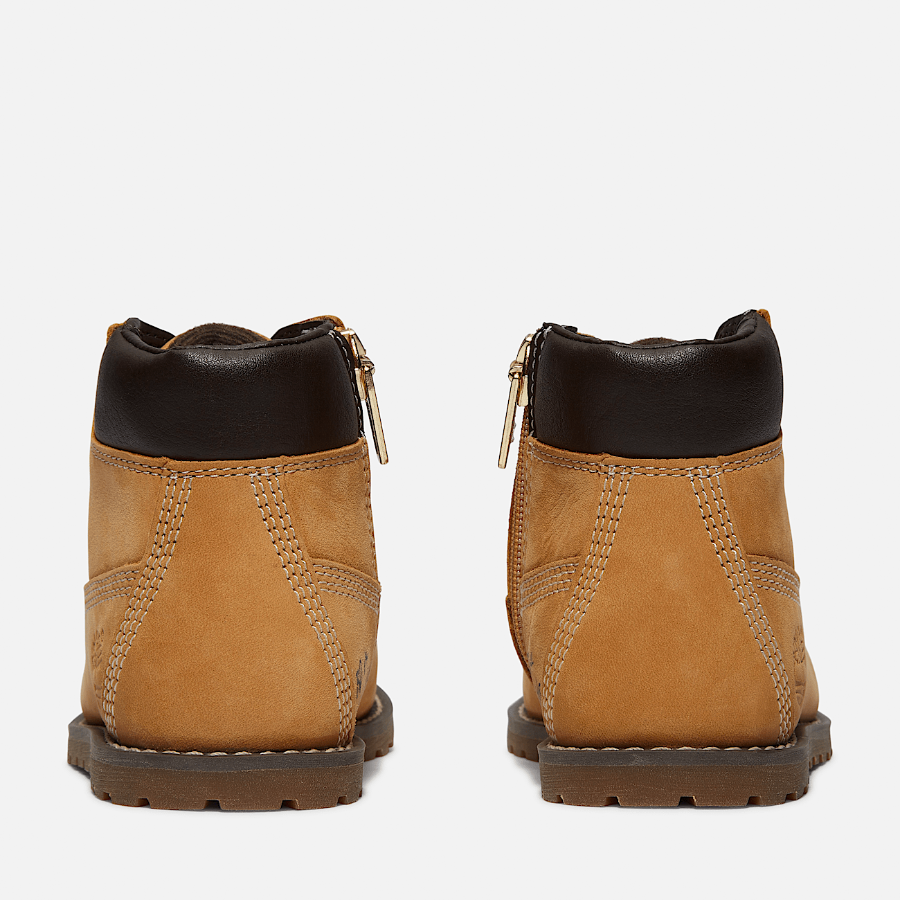 Timberland Girls Pokey Pine Mid Lace Up Boots with Zip in Pink