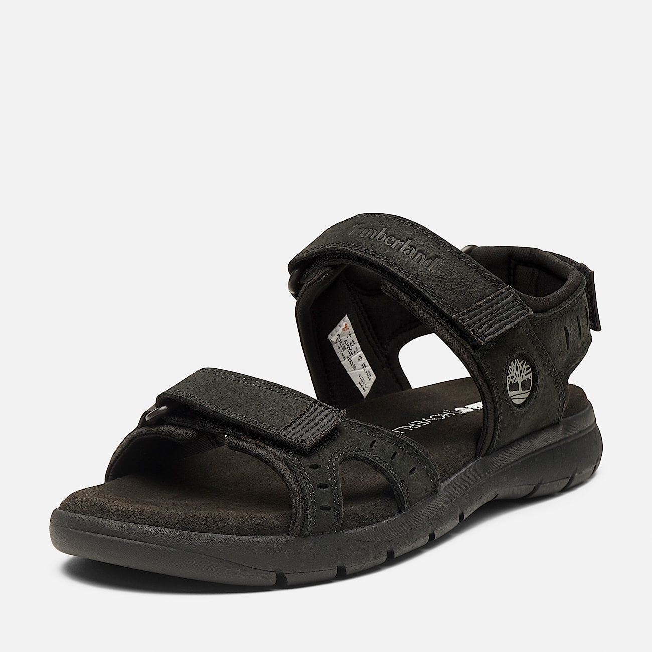 Sandalias de doble tira Governor s Island para hombre en negro