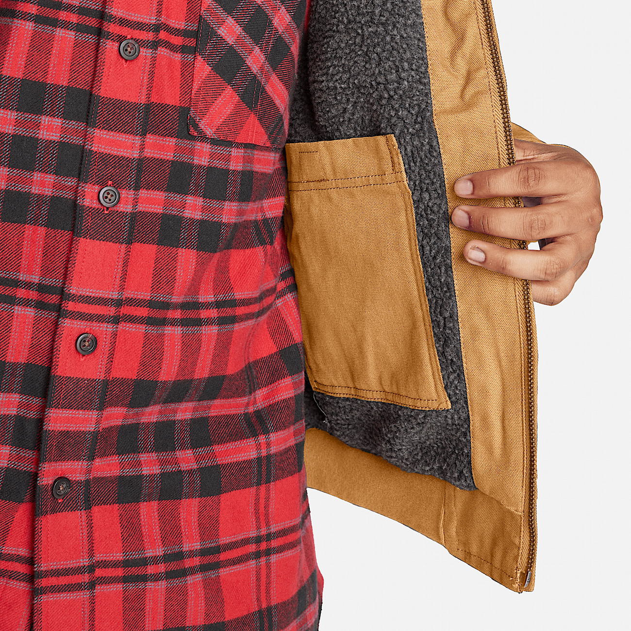 Timberland PRO Gritman Fleece gefutterte Canvas Jacke fur Herren in Dunkelgelb