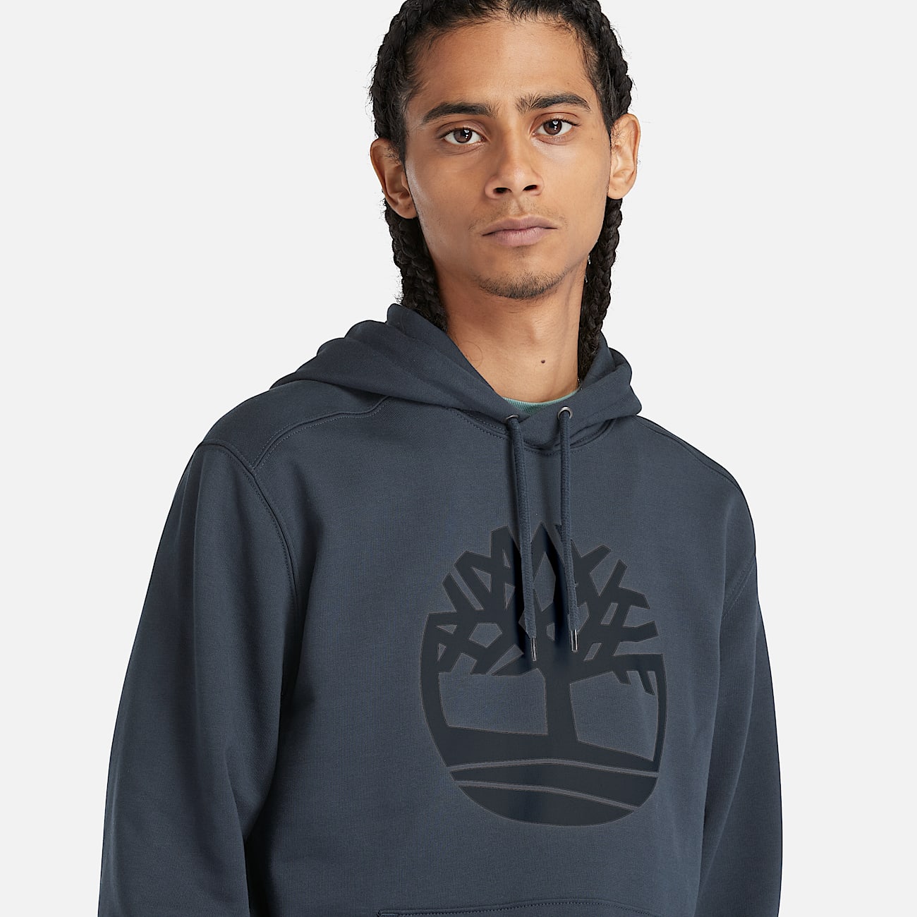 Kennebec River Tree Logo Hoodie for Men in Dark Blue