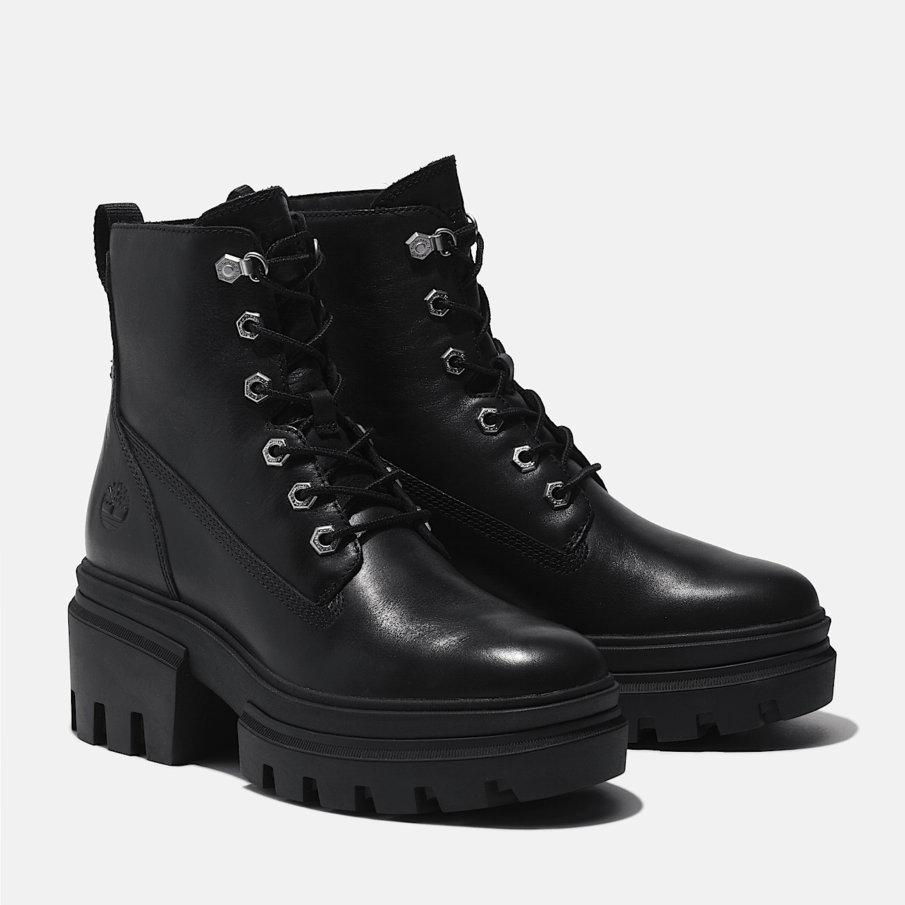 Everleigh Mid Lace Up Boot for Women in Black