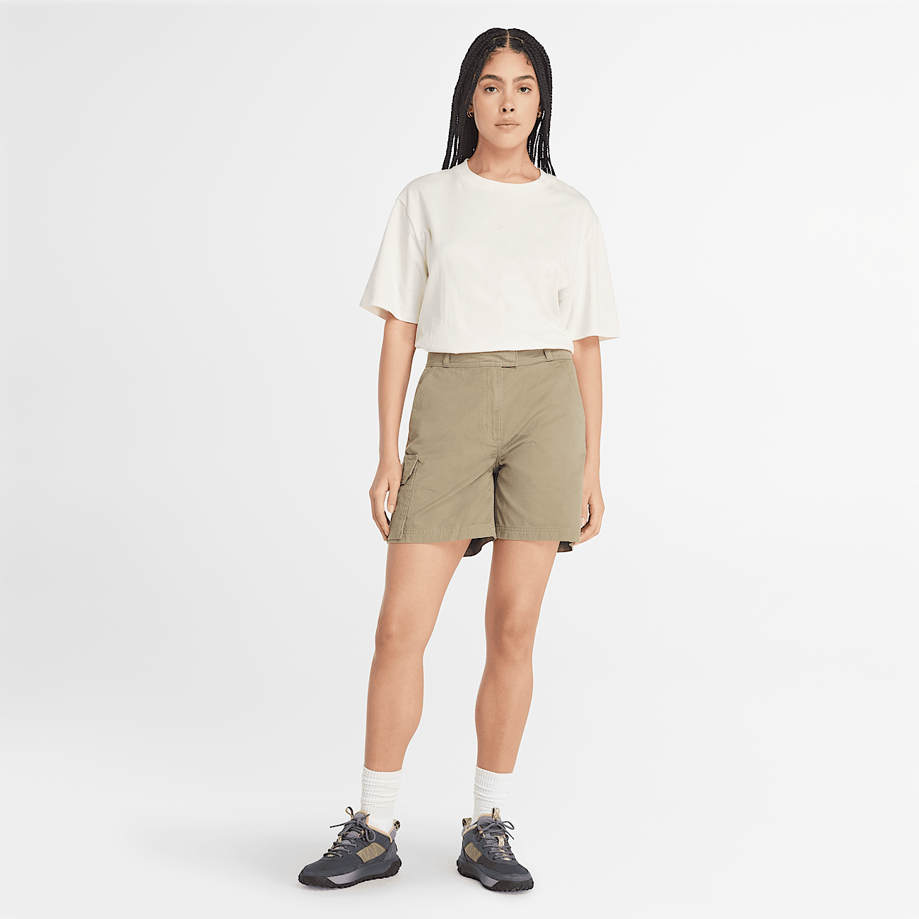 Brookline Utility Cargo Shorts for Women in Green