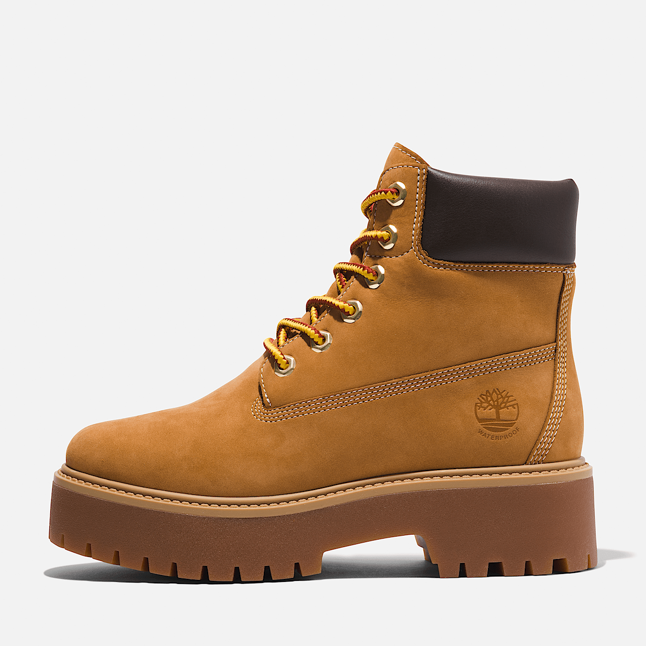 6 inch Boot a lacets impermeable Stone Street pour femme en jaune