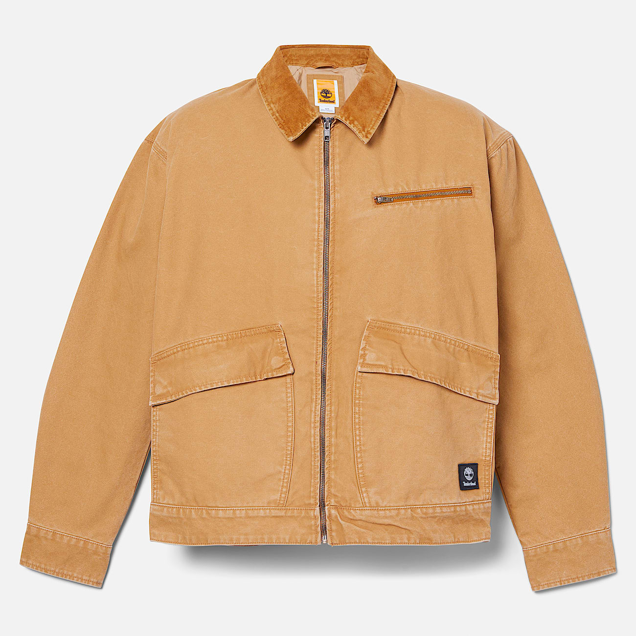 Washed Canvas Jacket for Men in Dark Yellow