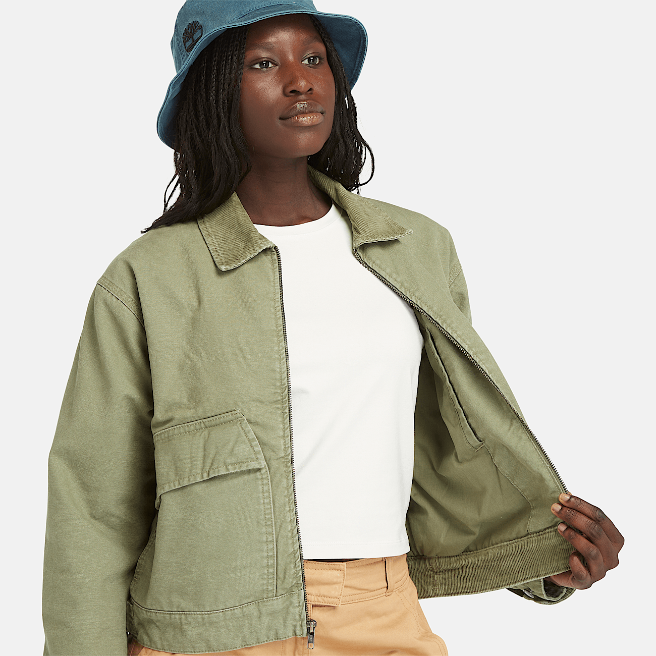 Veste toile femme outlet