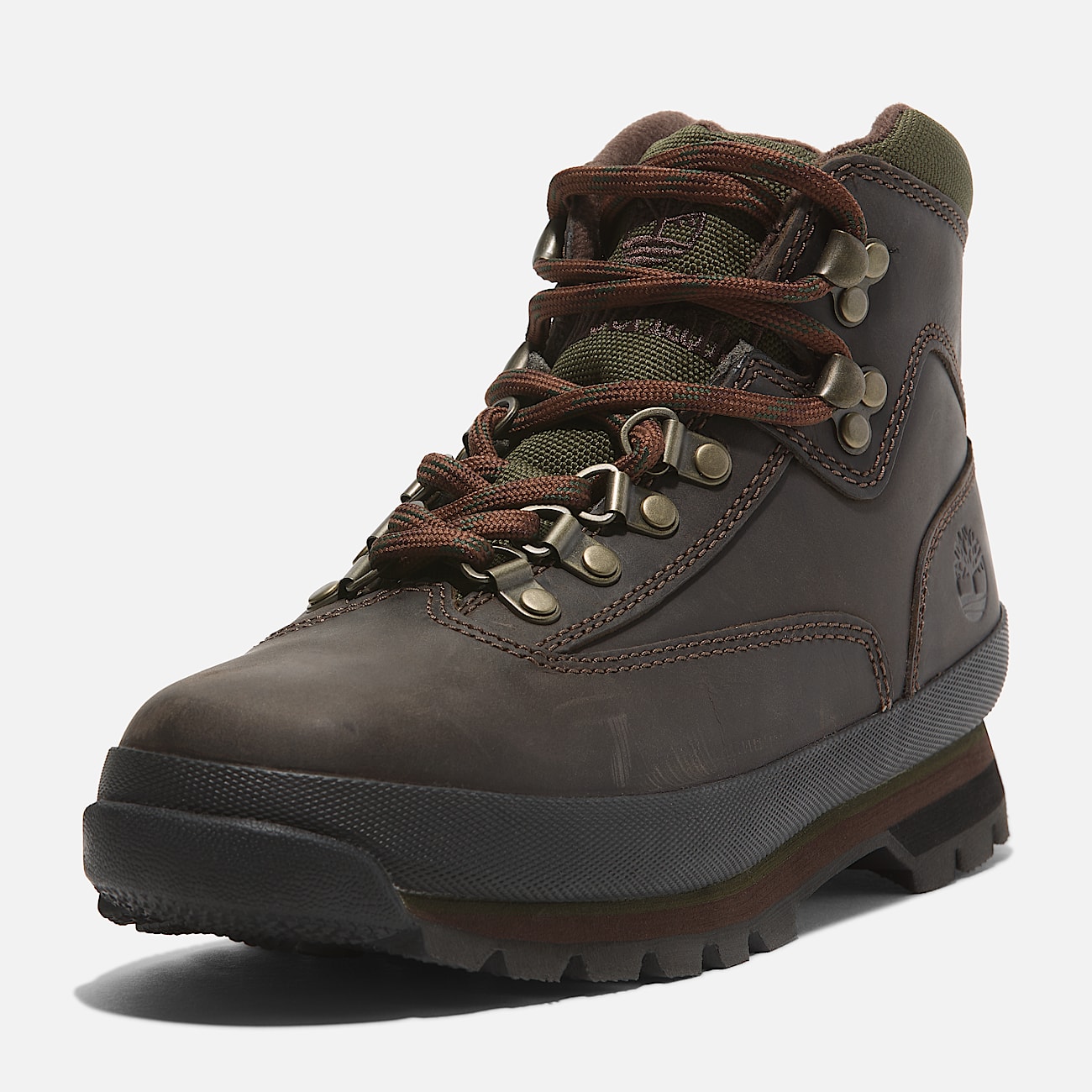 Botas de montana de media cana con cierre de cordones Euro Hiker para mujer en marron