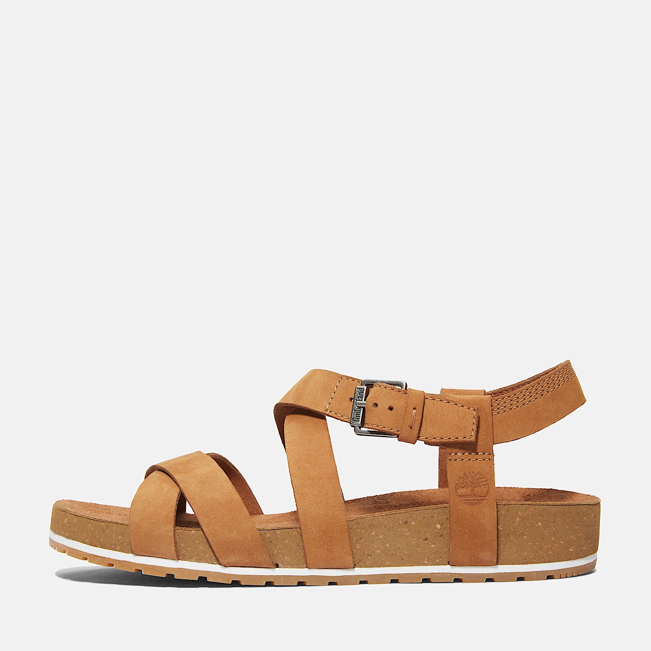 Malibu Waves Cross Strap Sandal for Women in Light Brown