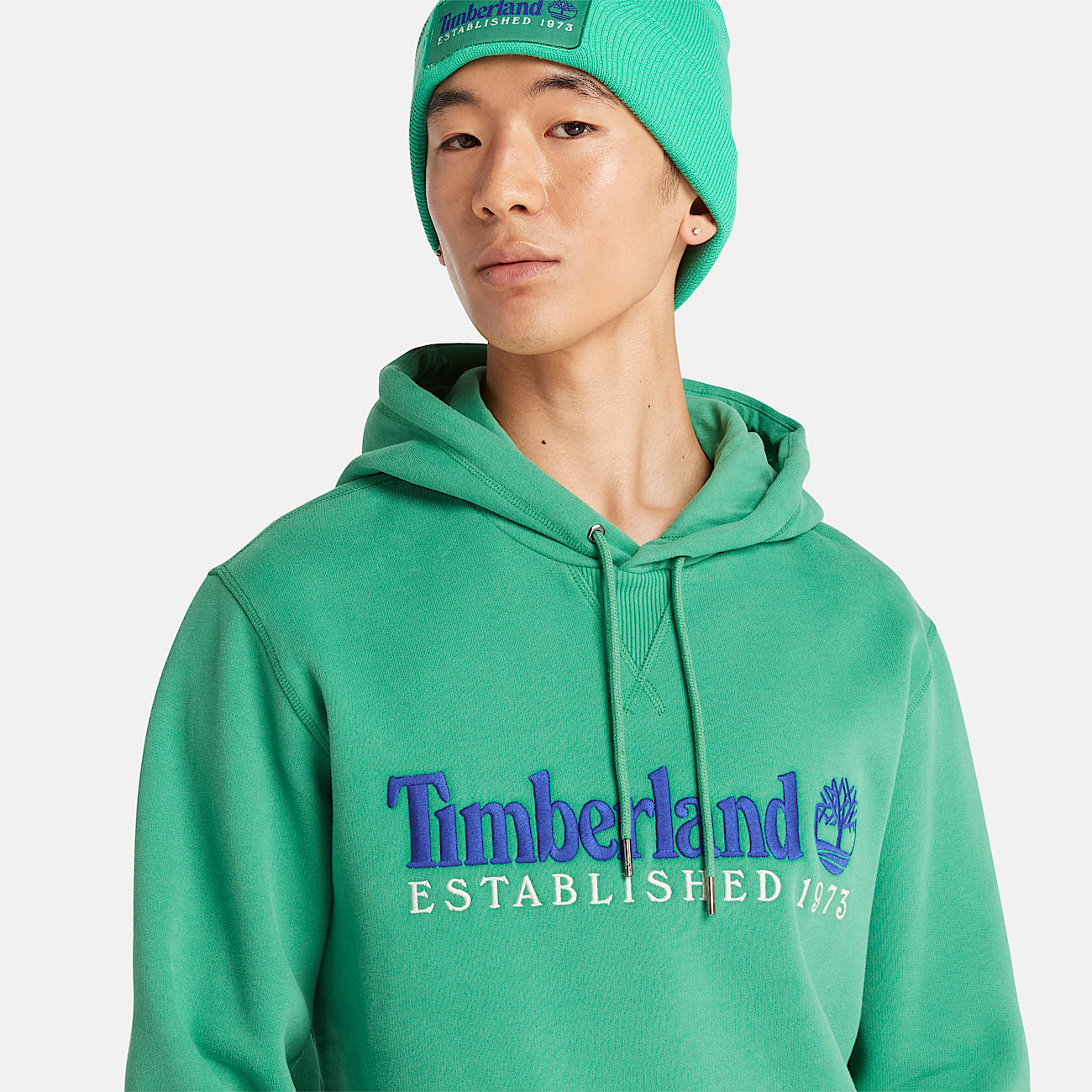Green timberland hoodie hot sale