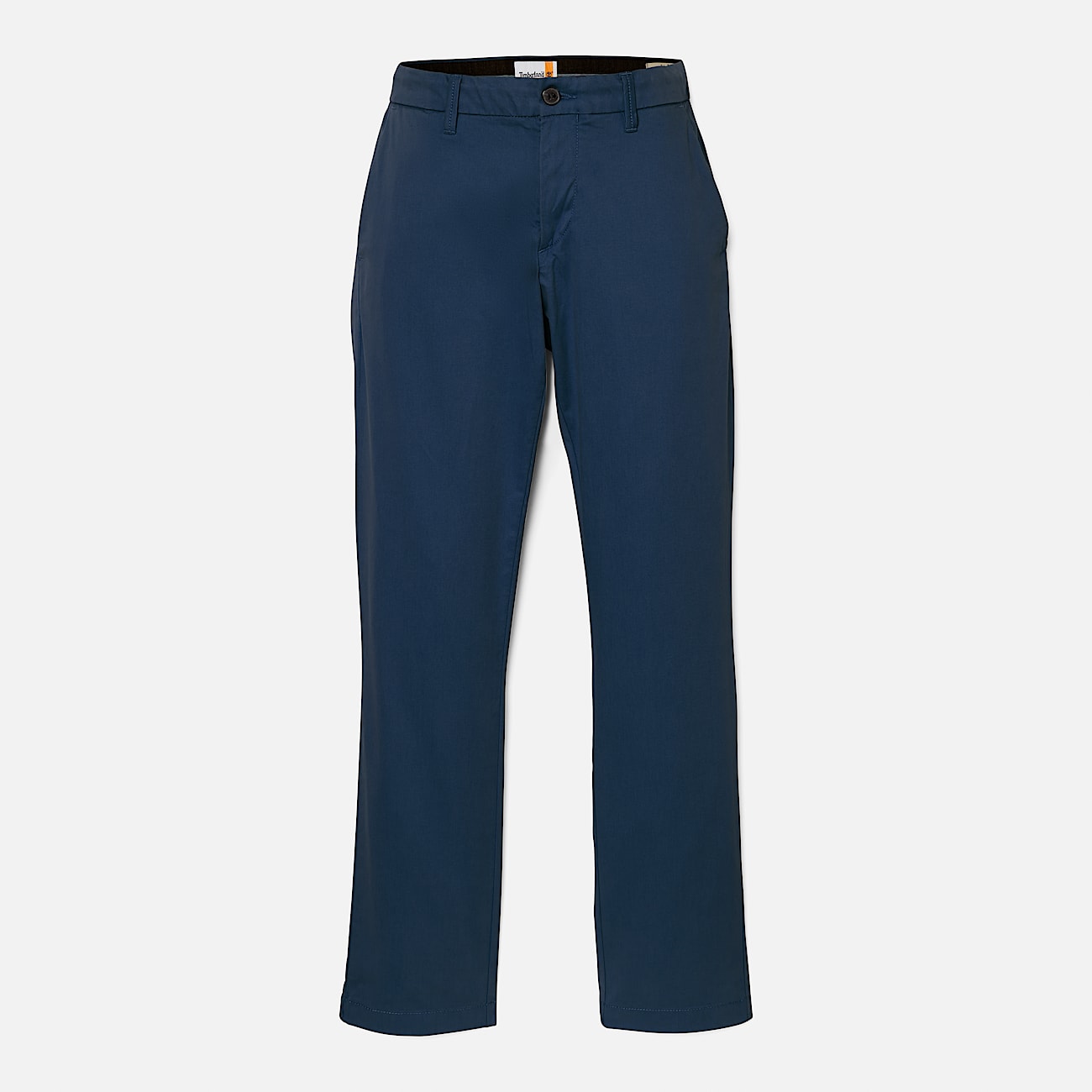 Pantalon chino en serge extensible pour homme en bleu fonce