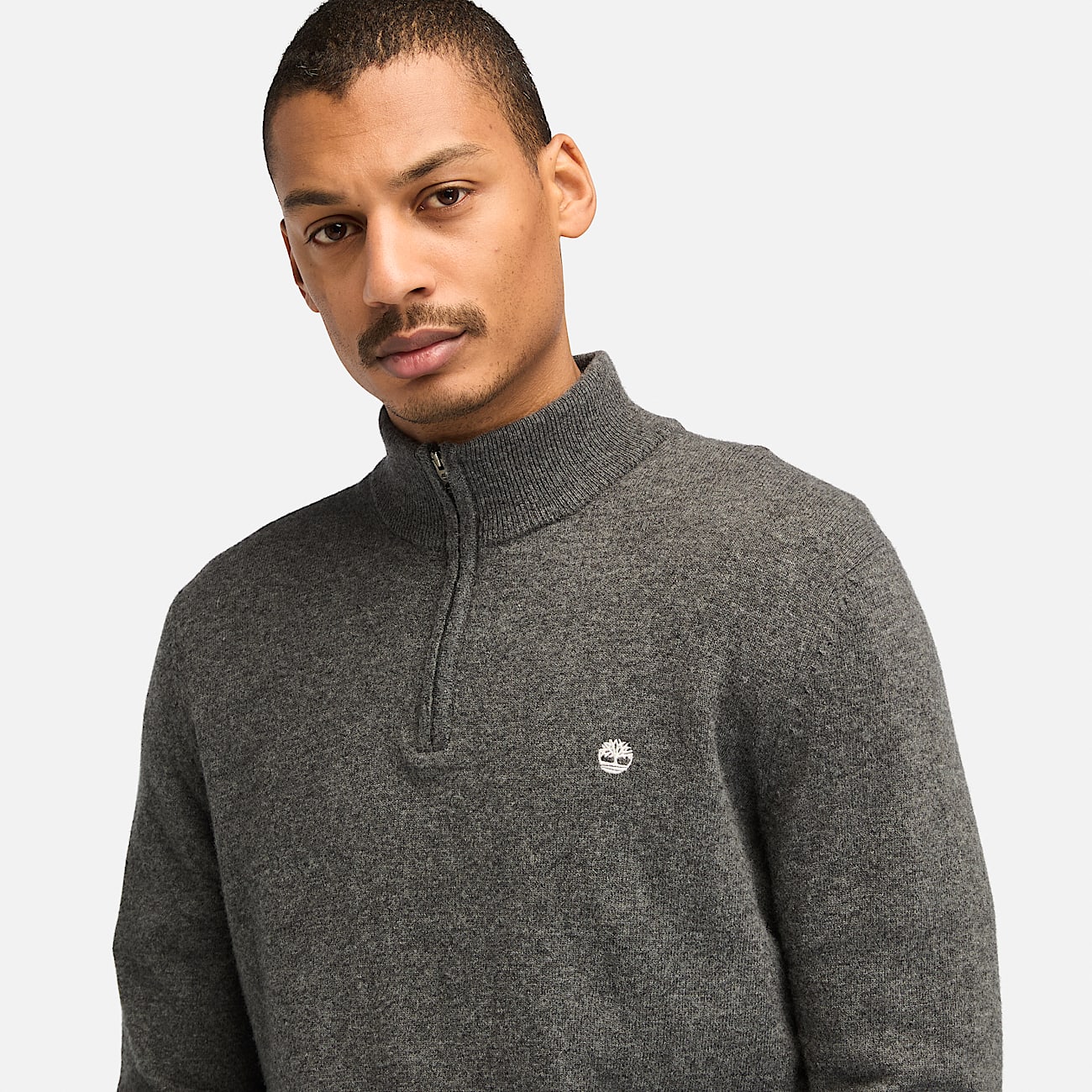 Maglione con Zip a 1 4 Cohas Brook da Uomo in grigio