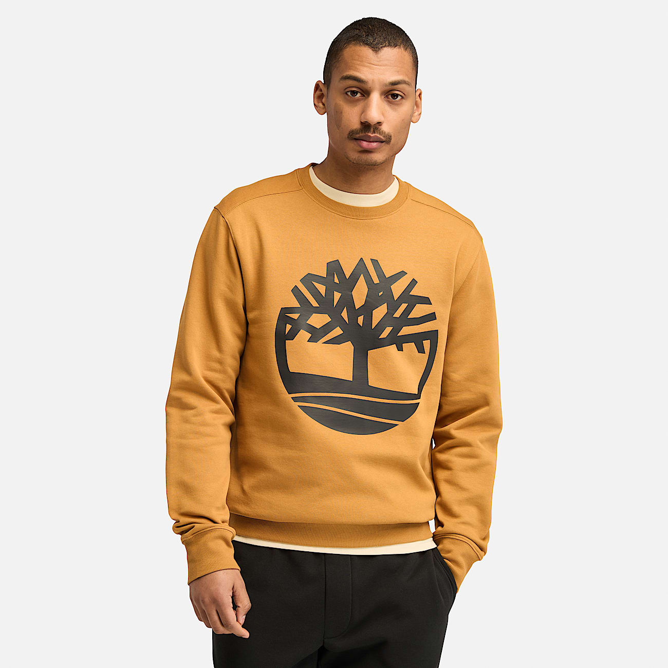 Sweat shirt a col rond Kennebec River pour homme en jaune