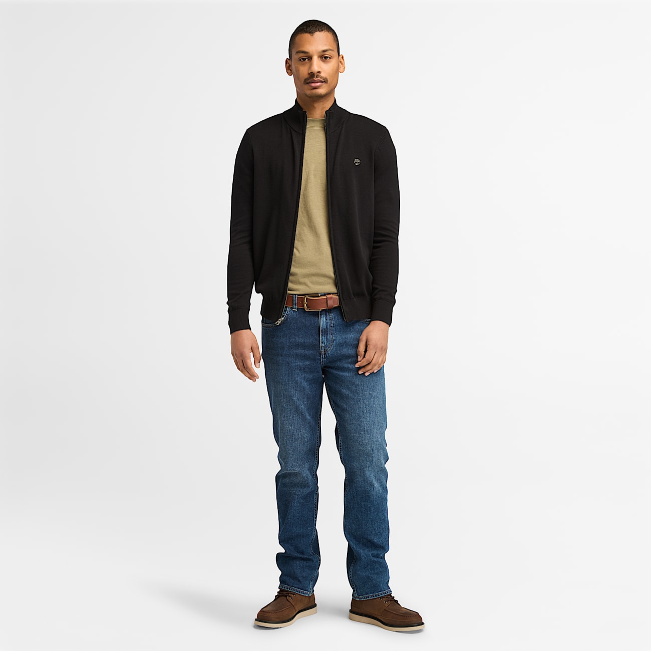 Williams River Zip Sweater for Men in Black