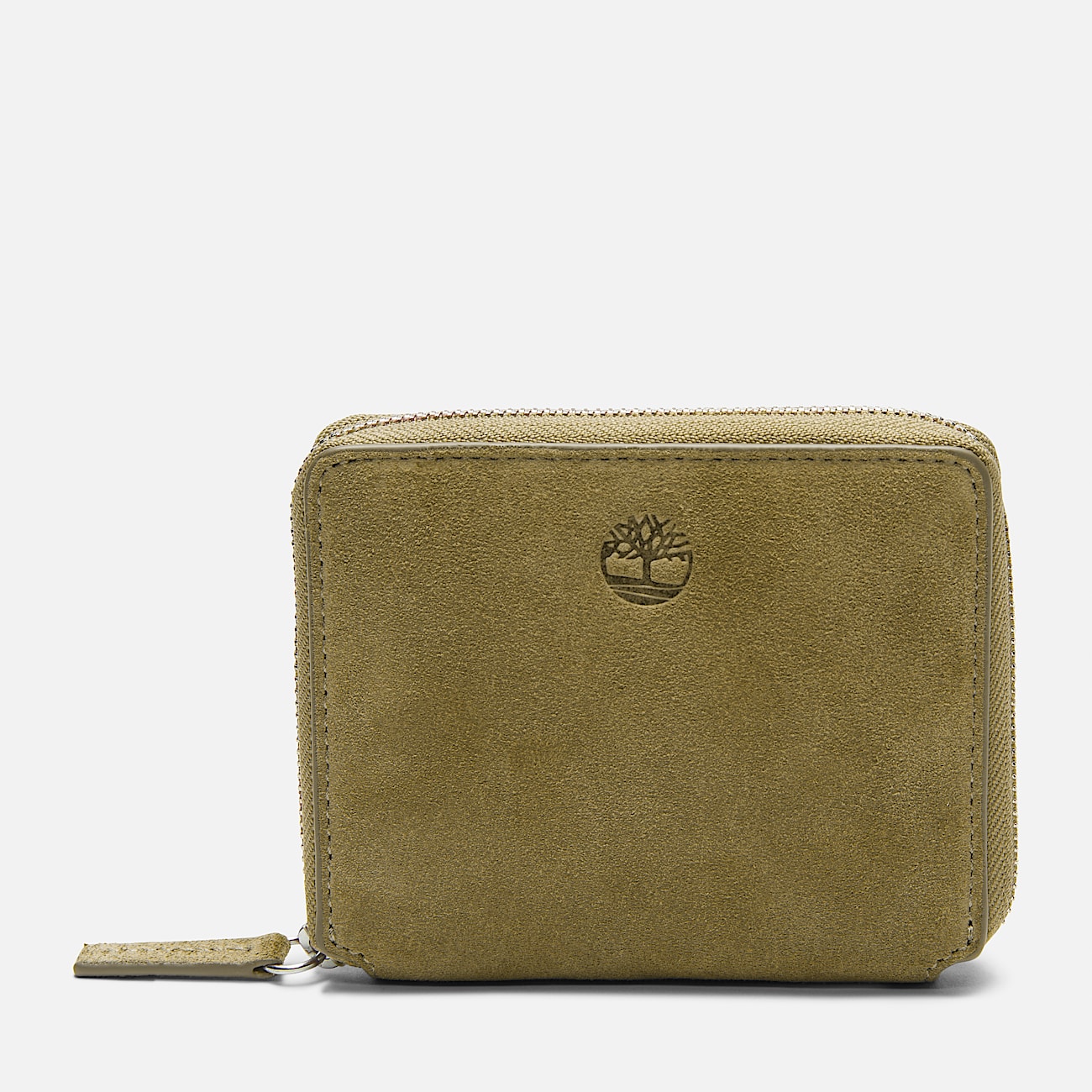 Portefeuille carre a zip unisexe en vert