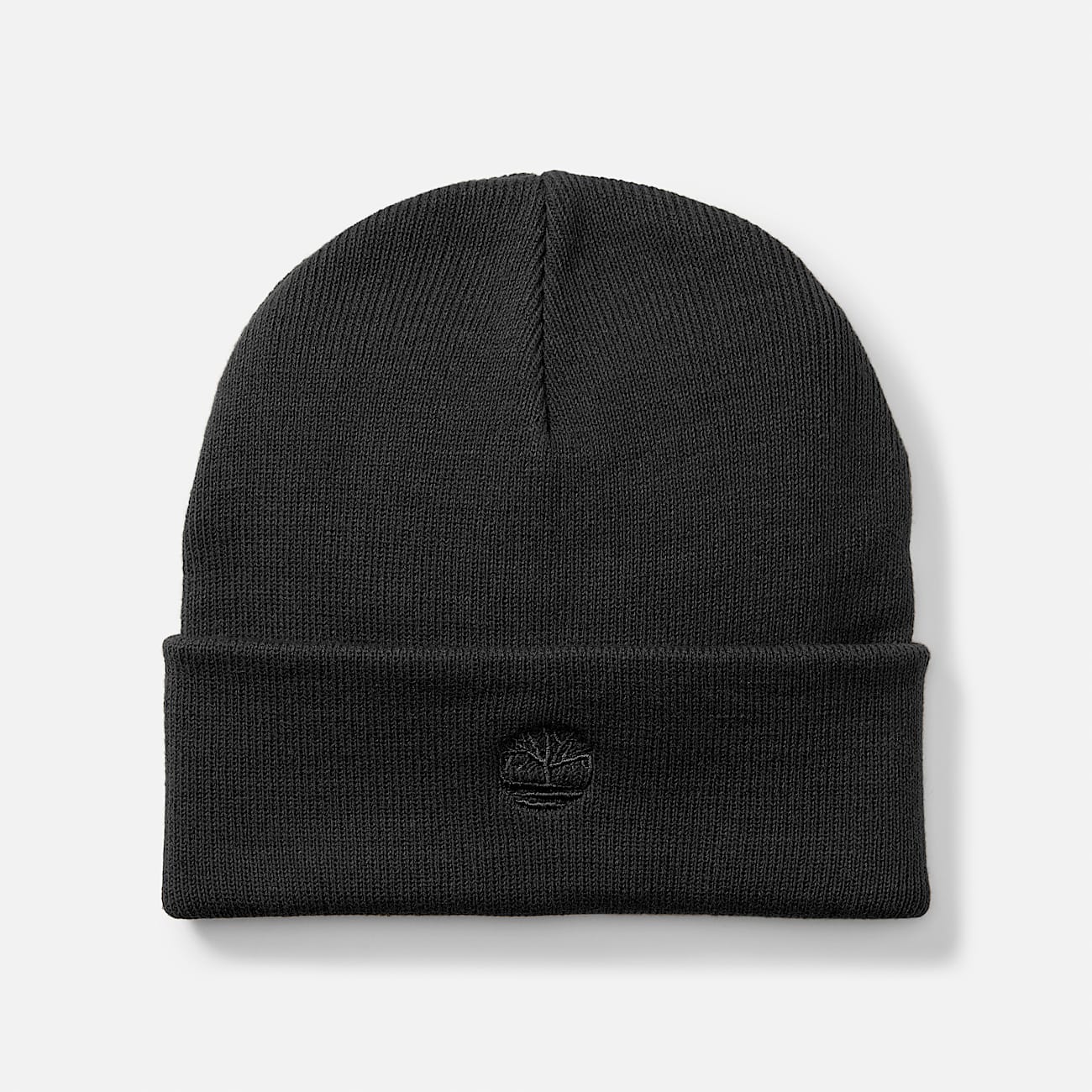 Bonnet a revers et logo brode pour homme en noir