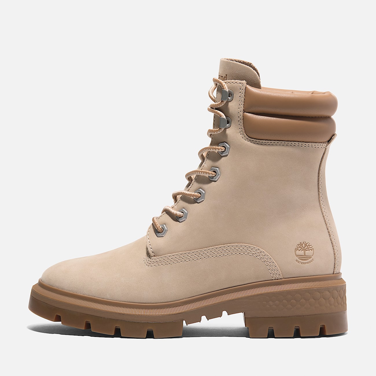 Cortina Valley Mid Lace Up Waterproof Boot for Women in Light Beige