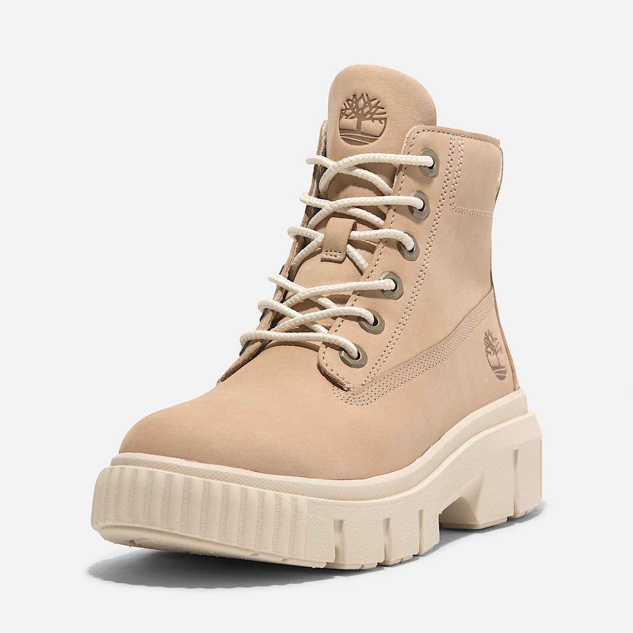 Field Mid Lace Up Boot for Women in Beige