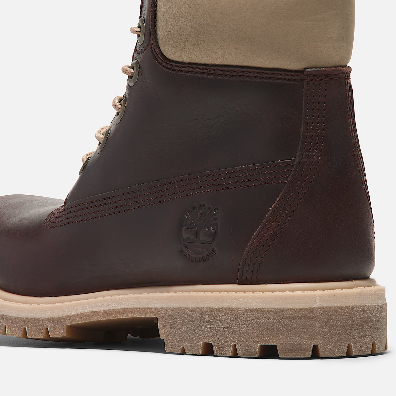 Timberland Premium 6 Inch Lace Up Waterproof Boot for Women in Dark Red