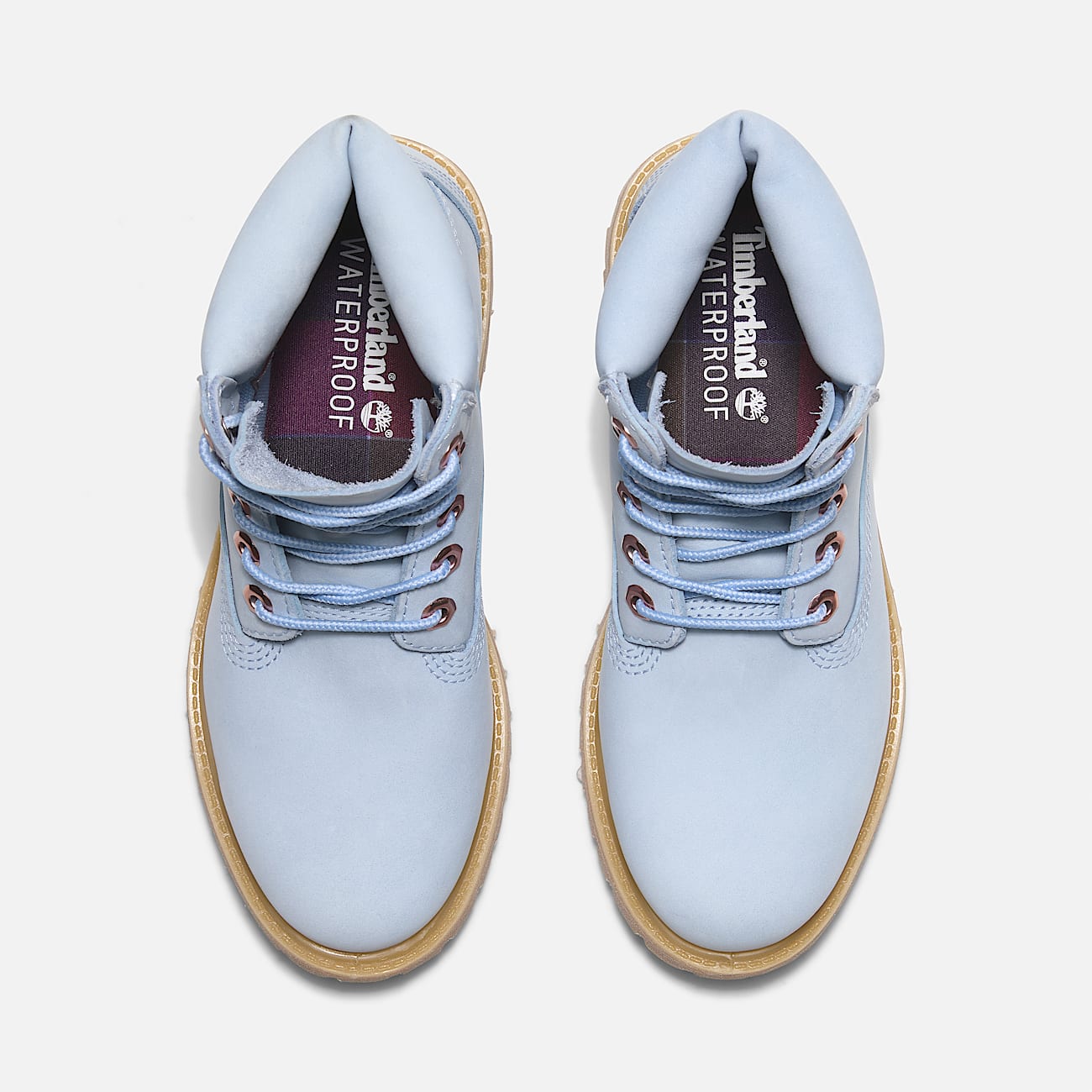 6 inch Boot impermeable a lacets Timberland Premium pour femme en bleu clair