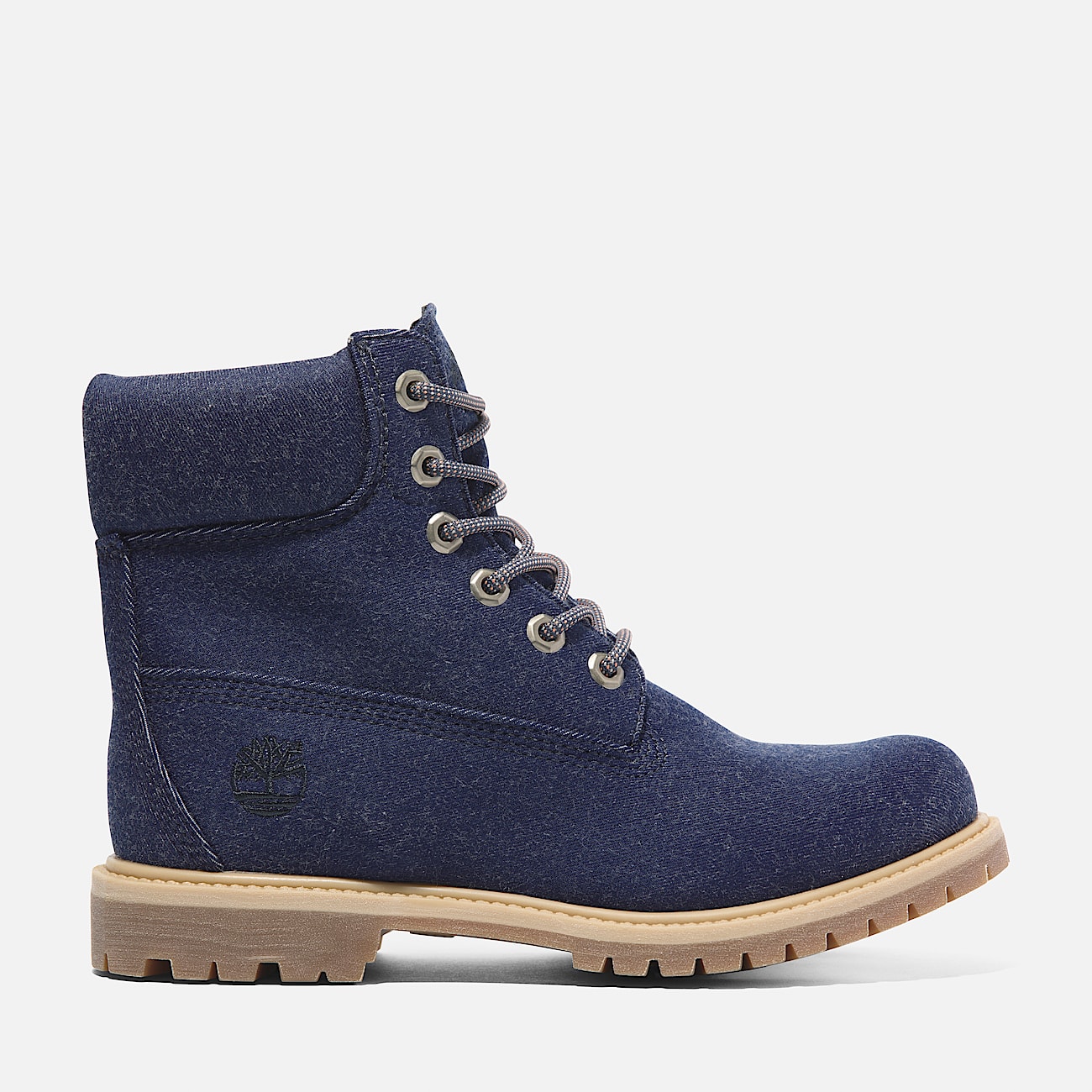 Timberland Premium 6 Inch Lace Up Boot for Women in Dark Blue