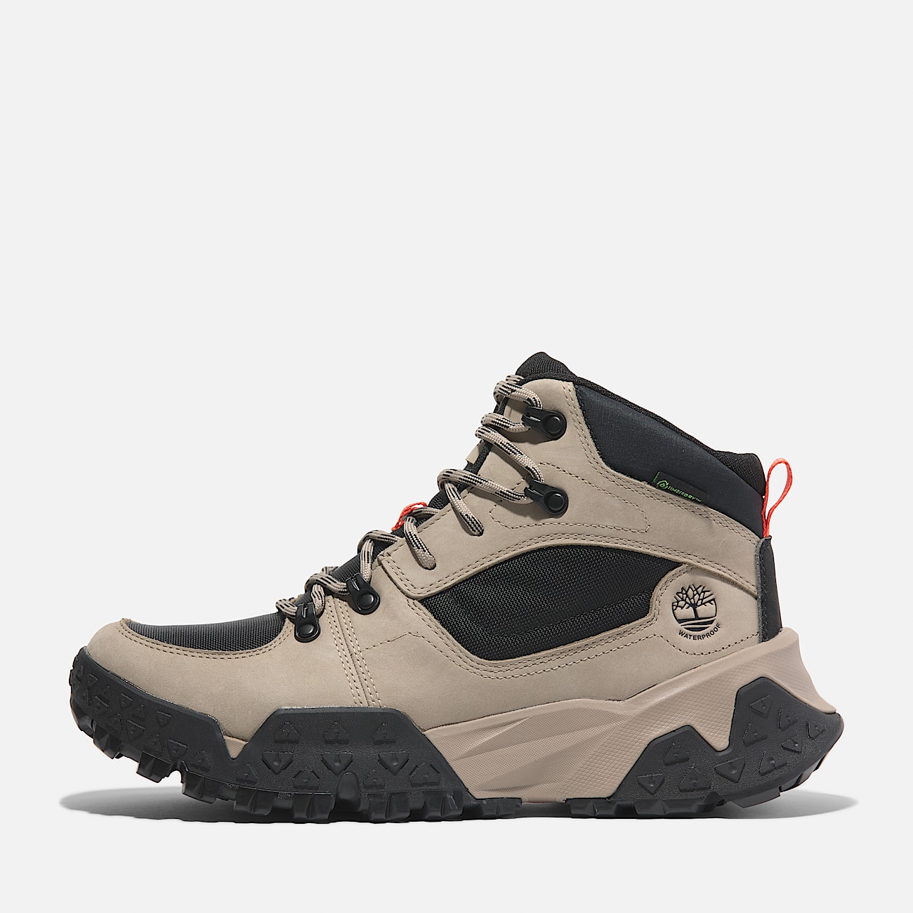 Motion Scramble Mid Lace Up Waterproof Hiking Boot for Men in Beige Black