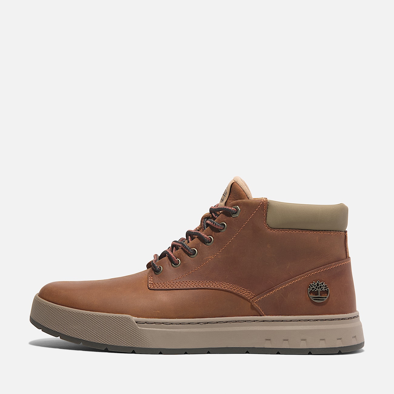 Maple Grove Mid Lace Up Trainer for Men in Orange