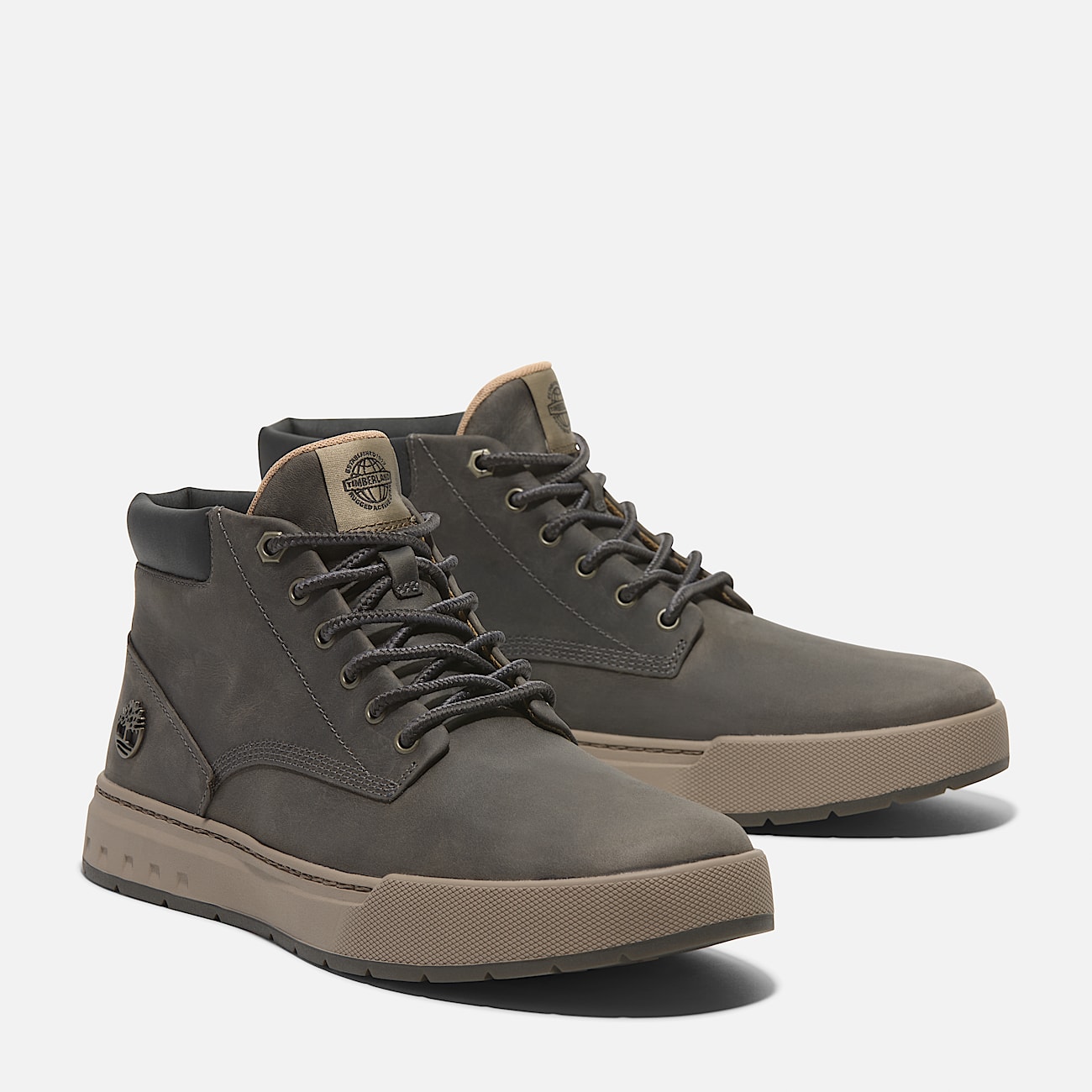 Maple Grove Mid Lace Up Trainer for Men in Grey