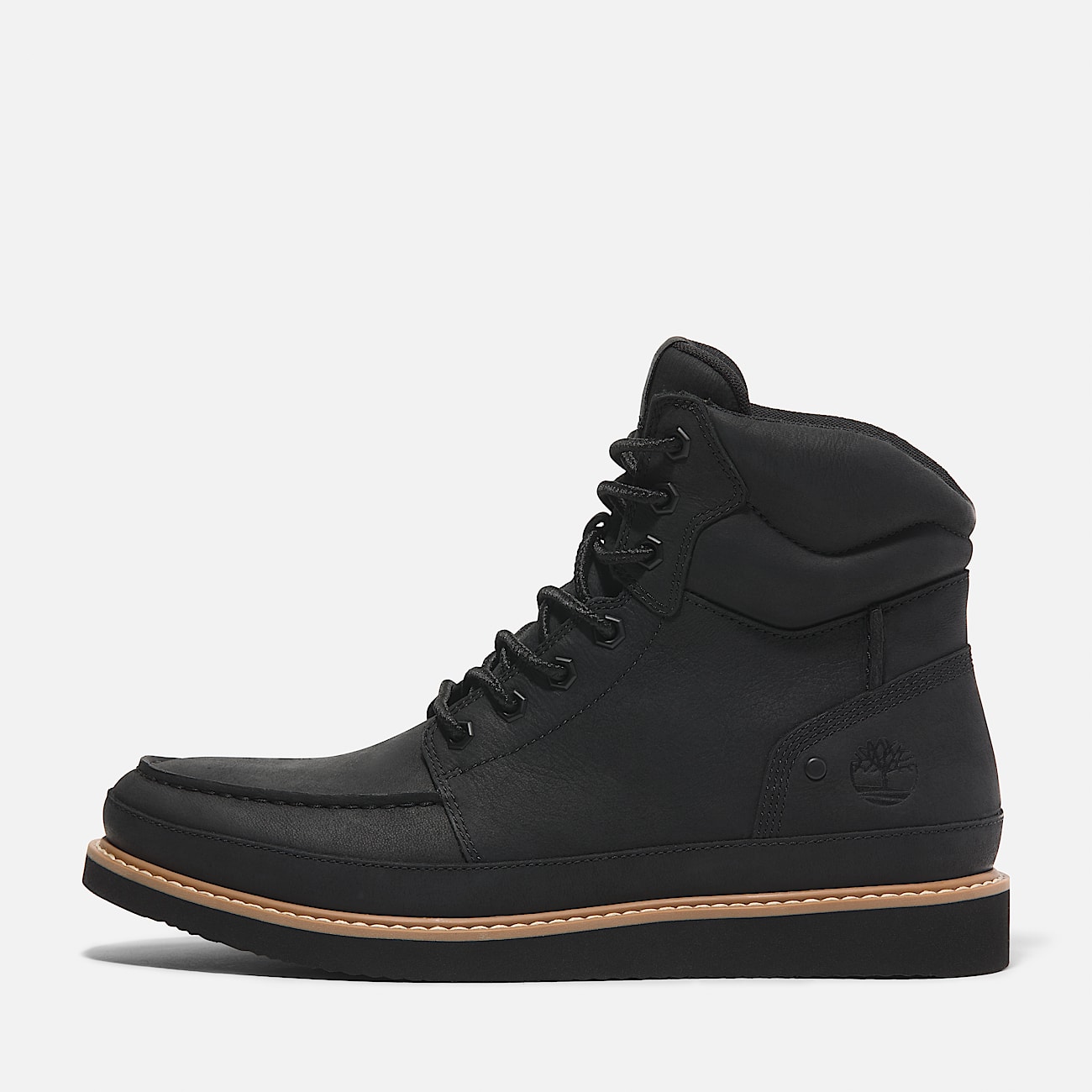 Halbhoher Newmarket Boot zum Schnüren für Herren in Schwarz