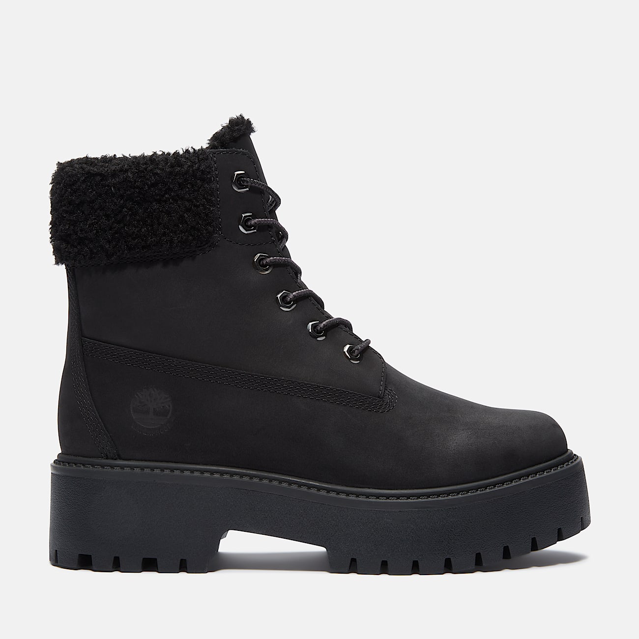 Boot mi haute a doublure chaude impermeable Stone Street pour femme en noir