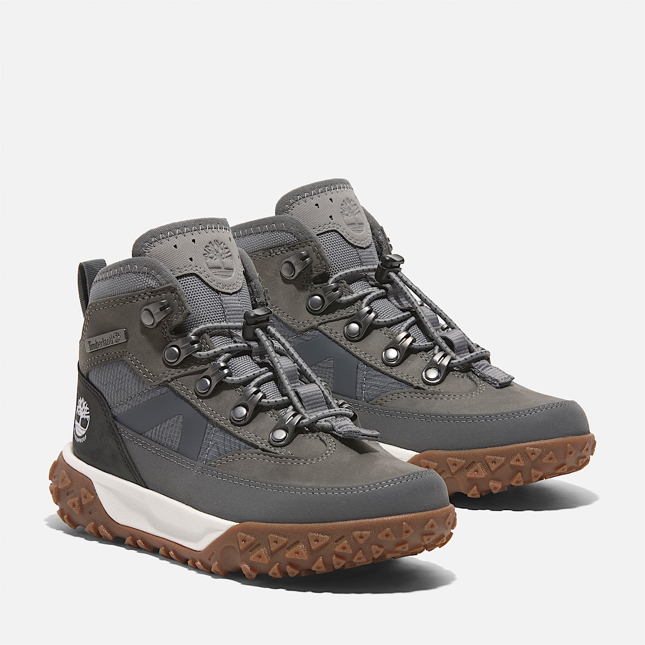 GreenStride Motion 6 Mid Bungee Waterproof Hiking Boot for Youth in Grey