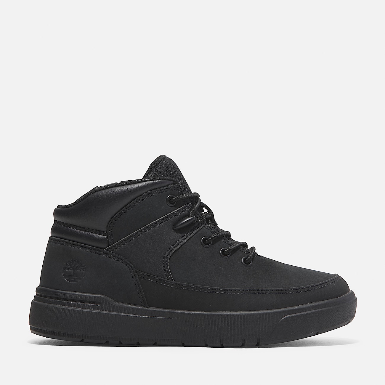Basket mi haute a lacets Seneca Bay pour enfant en noir