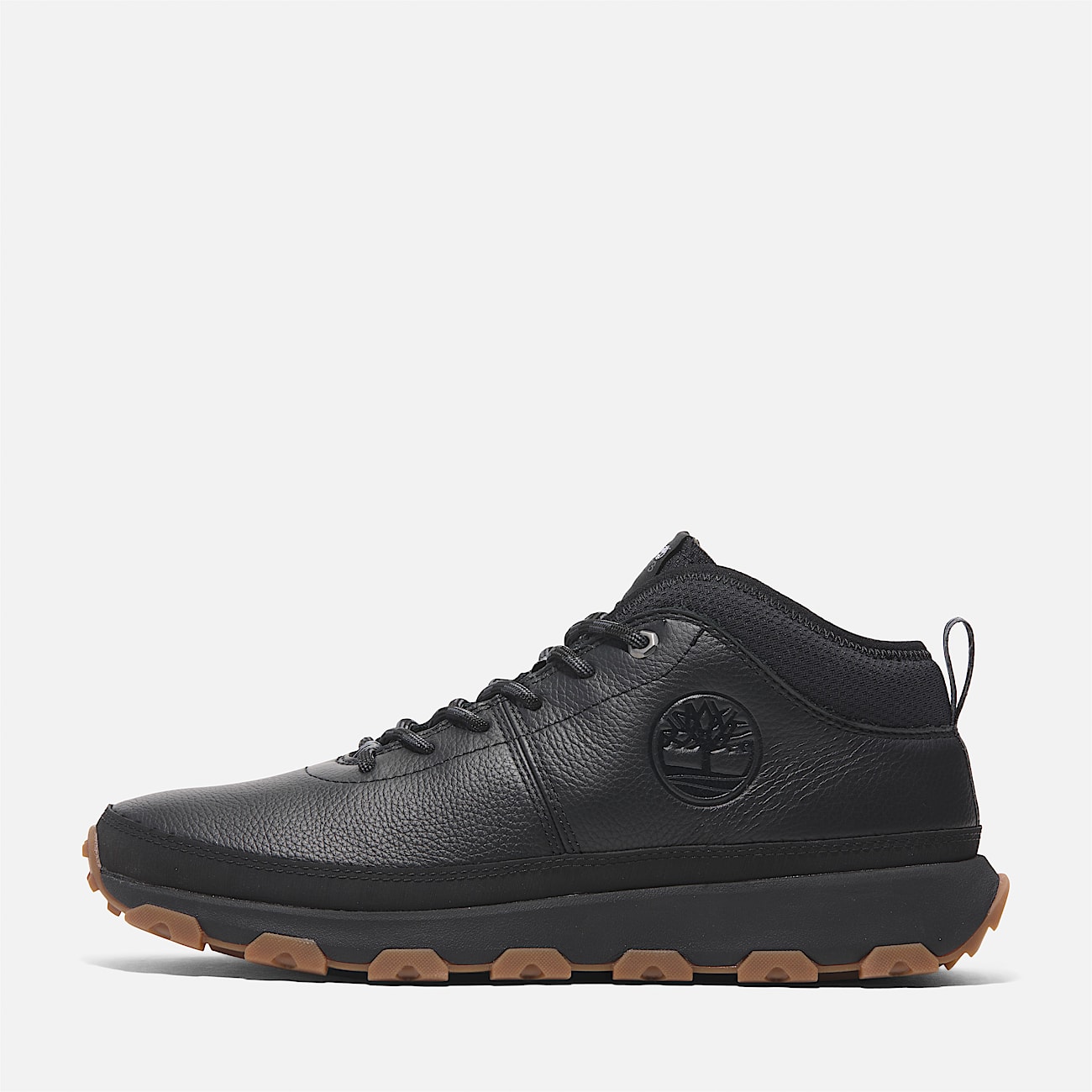 Black leather trainer boots shop