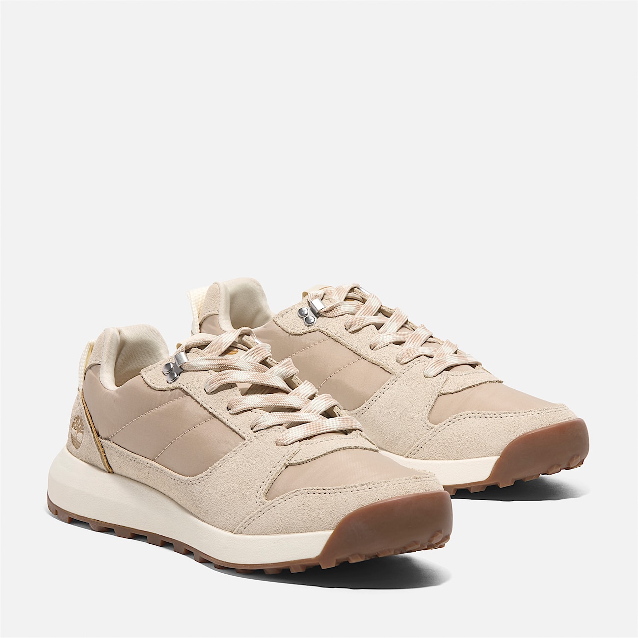 Basket basse a lacets Retro Swift pour femme en beige