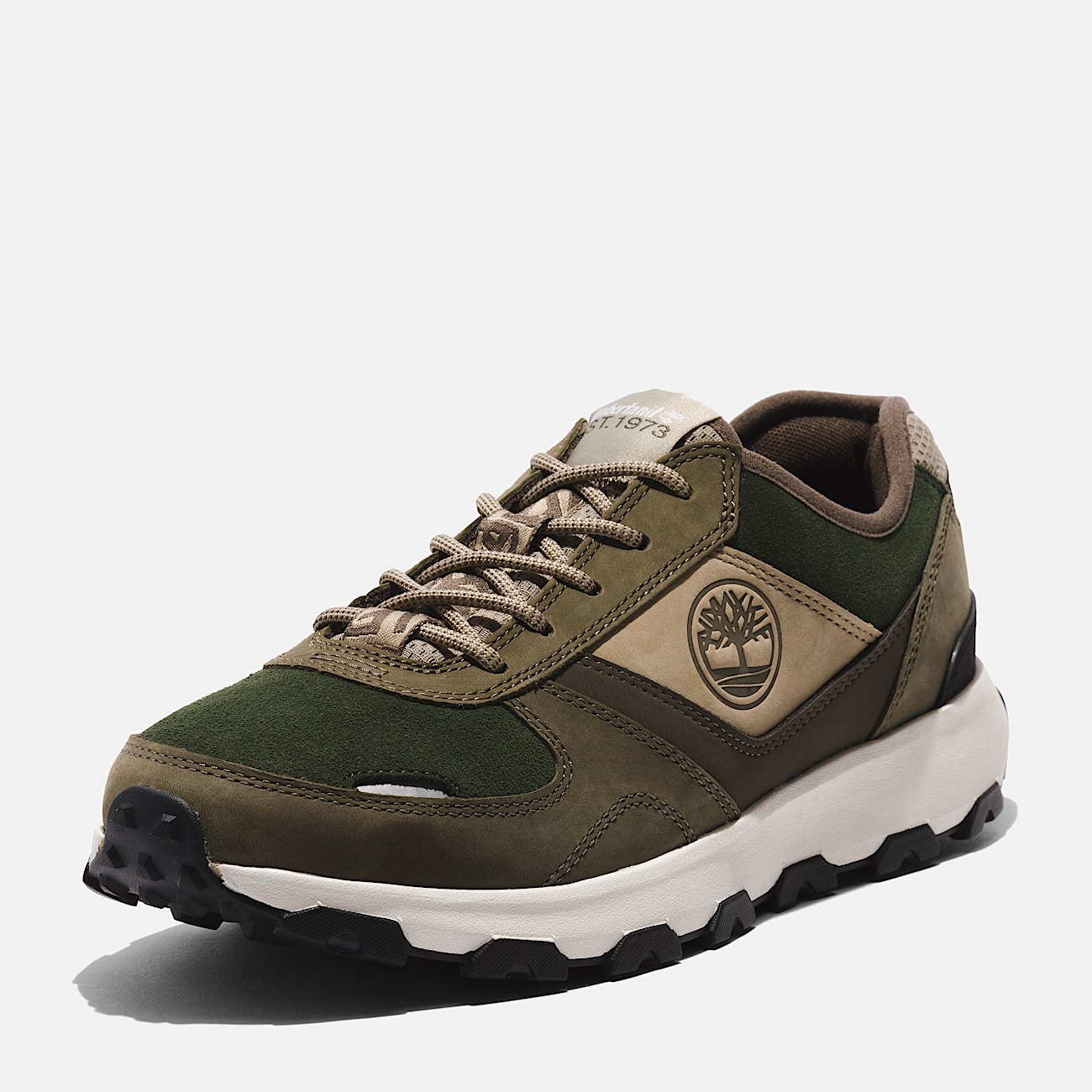 Sneaker Bassa Stringata Winsor Park da Uomo in verde scuro